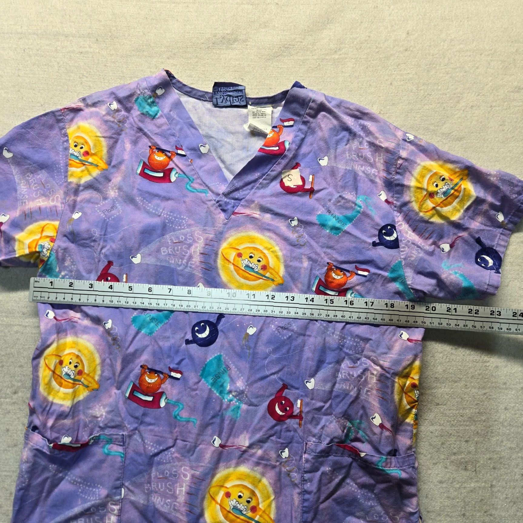 Vintage VINTAGE Lydia's Dental Animal Print Scrub Top Shirt Adult Women Size L Purple Cotton Blend Size L / US 10 / IT 46 - 5 Thumbnail