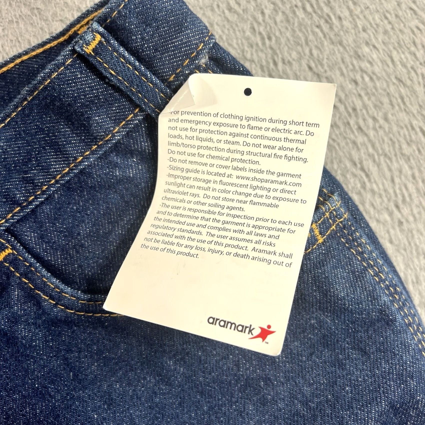Vintage Aramark FR Flame Resistant SteelGuard Jeans Work Pants 38x32 Size US 38 / EU 54 - 3 Thumbnail