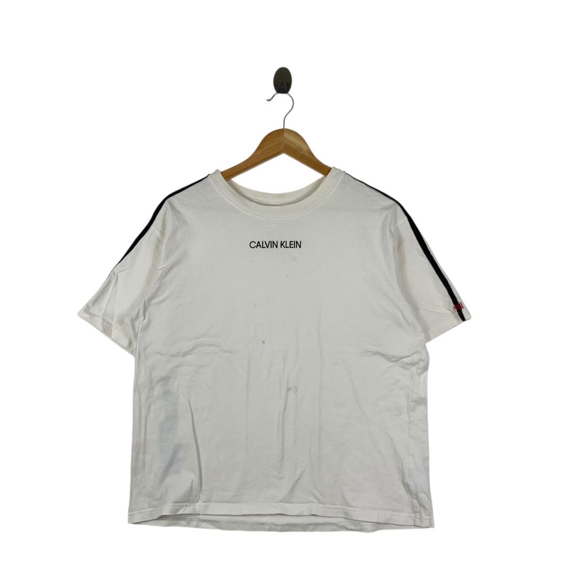 Calvin Klein CALVIN KLEIN CK New York Center Logo Boxy Tee Shirt Top Size M / US 6-8 / IT 42-44 - 3 Thumbnail