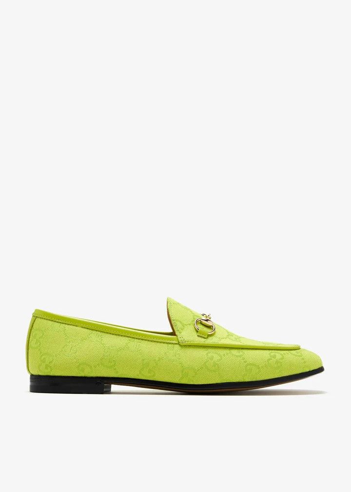 Gucci oc11z0126 Women's Gucci Jordan Loafers in Green Size US 7 / IT 37 - 1 Thumbnail