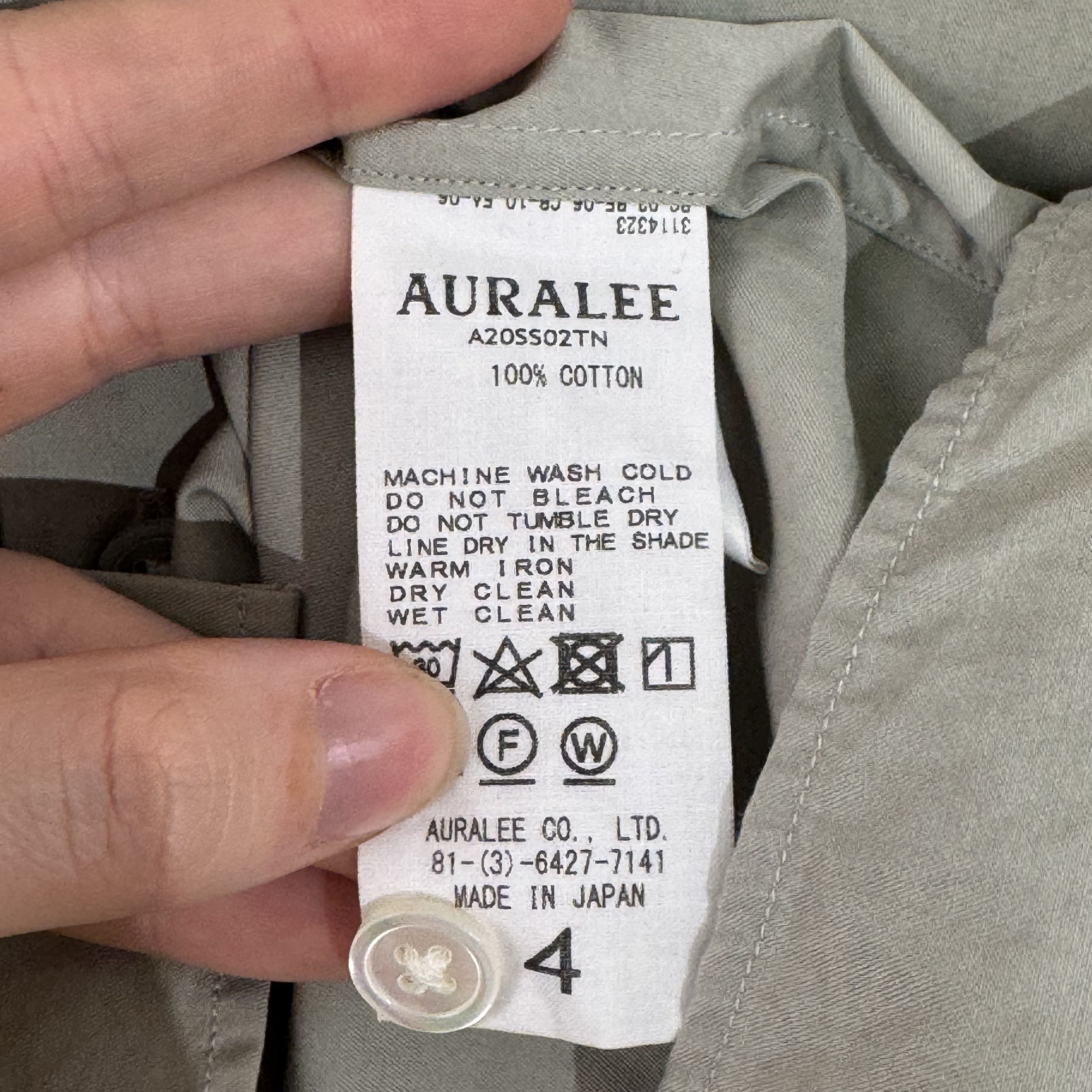 Auralee Auralee Washed Finx Twill Short Sleeve Shirt Size US L / EU 52-54 / 3 - 12 Thumbnail