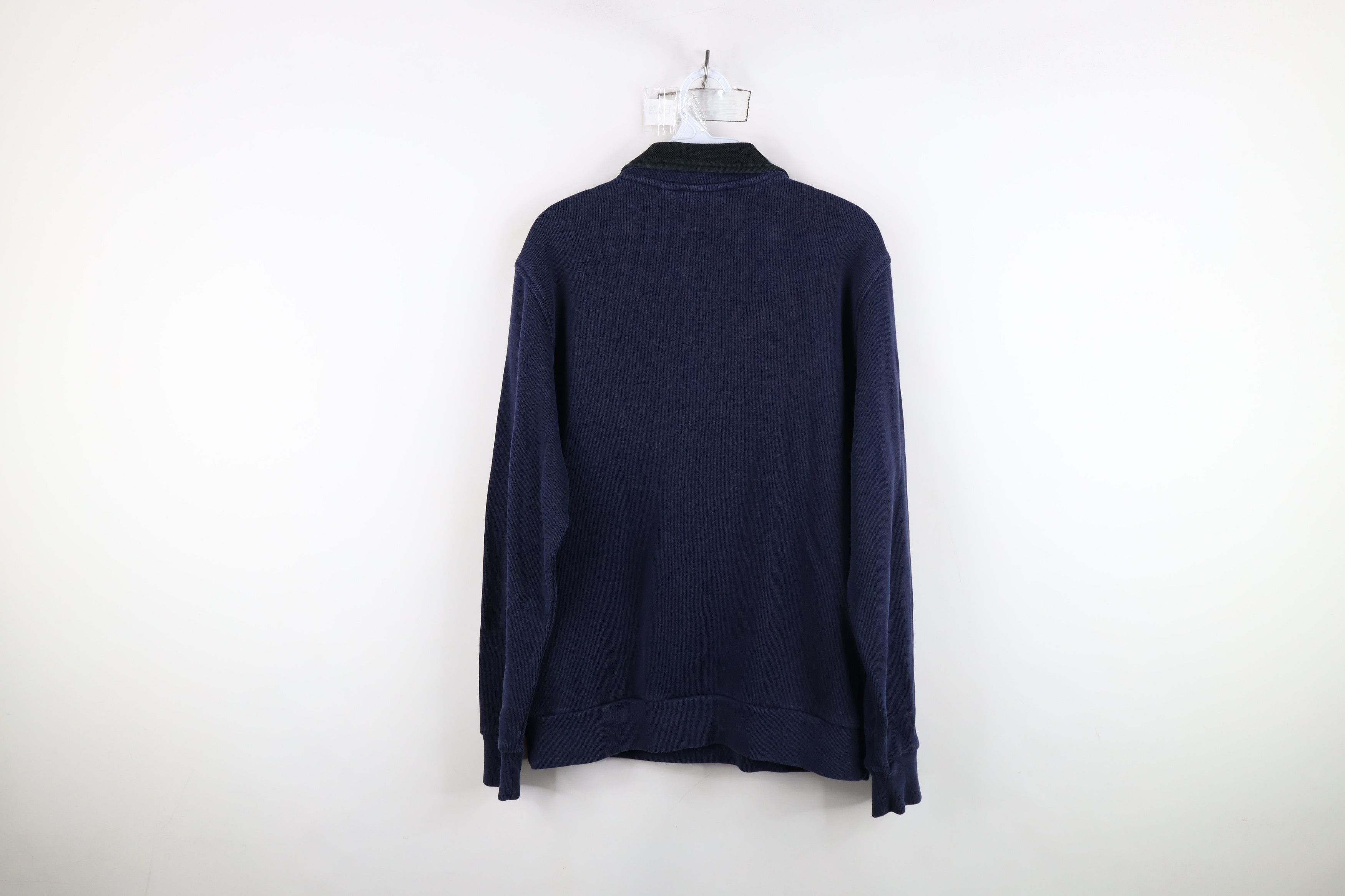 Lacoste Lacsote Logo Ribbed Knit Half Zip Pullover Sweater Blue Size US XXL / EU 58 / 5 - 13 Thumbnail