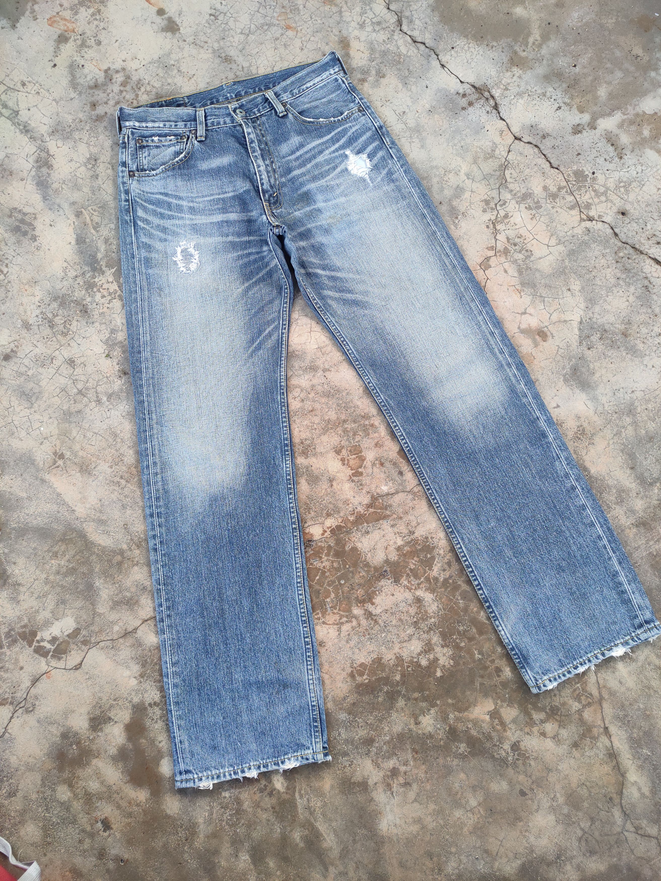 Levi's Vintage Clothing vintage Levi's 503 faded ripped jeans denim pants Size US 32 / EU 48 - 1 Thumbnail