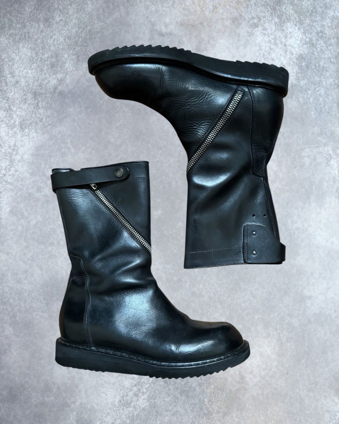 Rick Owens RICK OWENS Gleam AW/10 Spiral Zip Creeper Boots Size US 8.5 / EU 41-42 - 1 Thumbnail