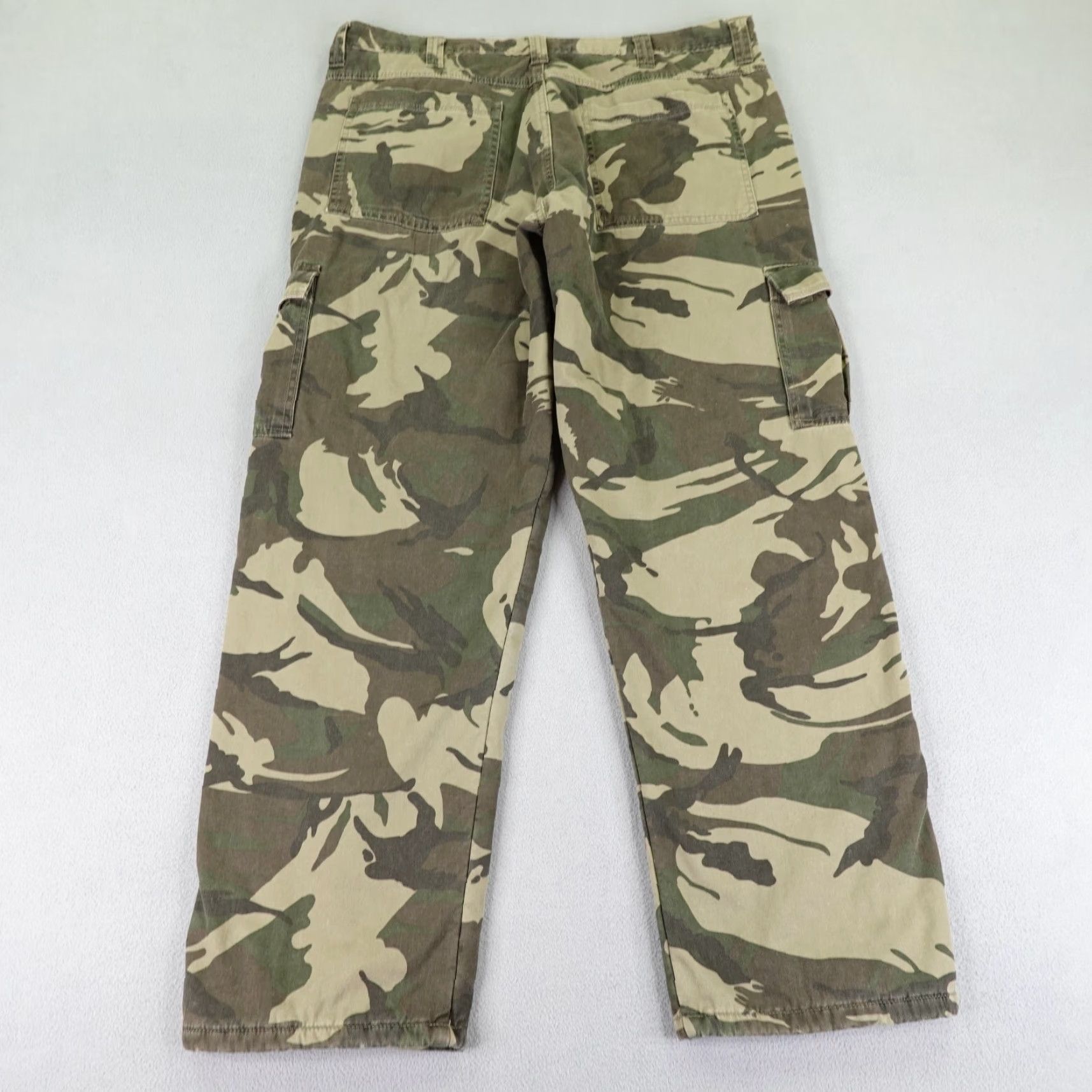 Wrangler Wrangler Pants 40x32 Green Camo Canvas Cargo Fleece Lined Work Winter Mens Size US 40 / EU 56 - 7 Thumbnail