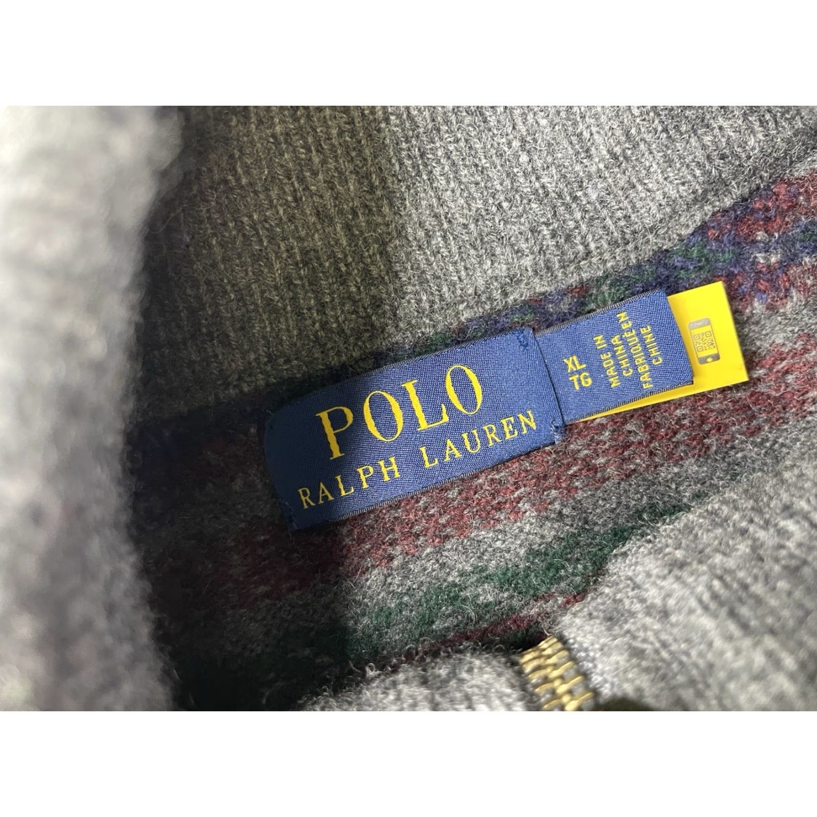 Polo Ralph Lauren Polo Ralph Lauren Fair Isle 1/4 Zip Sweater Gray Wool Cashmere Men's XL Pullover Mock Neck Long Sleeve Casual Knit Logo 1/4 Zip Size US XL / EU 56 / 4 - 3 Thumbnail