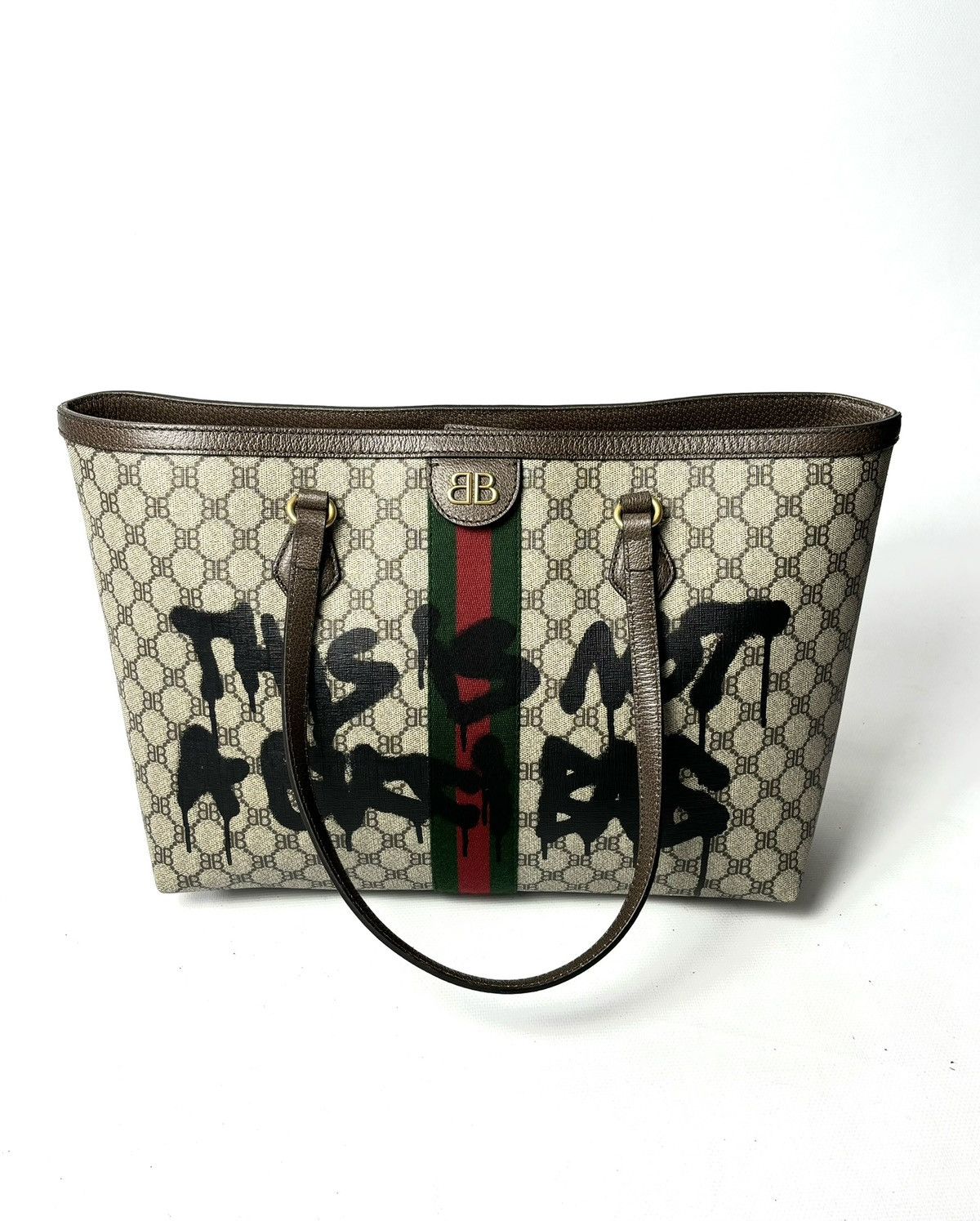 Balenciaga × Gucci Gucci Balenciaga The Hacker Project Grafitti Tote Bag Size ONE SIZE - 1 Thumbnail