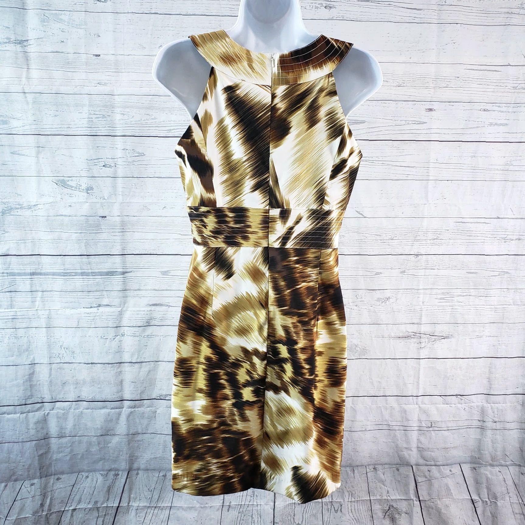 Boston Proper VINTAGE Muse for Boston Proper Womens Dress Sz 4 Brown Sleeveless Size S / US 4 / IT 40 - 4 Thumbnail