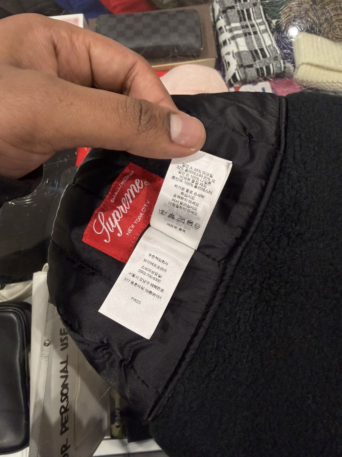 Supreme Supreme Shearling Trooper Black Size: S/M Size ONE SIZE - 8 Thumbnail