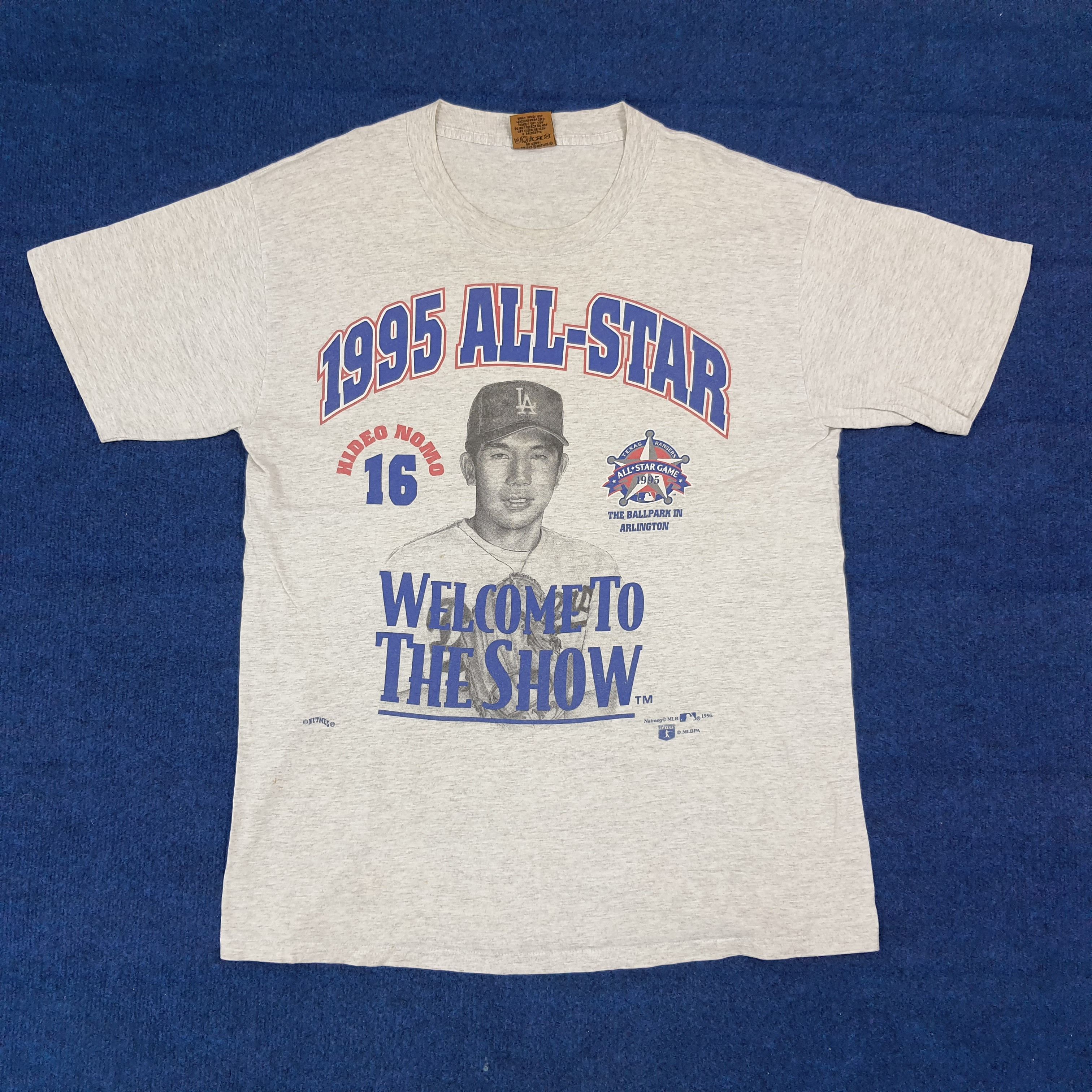 Nutmeg Vintage Nutmeg 90s MLB Hideo Nomo LA Dodgers T-Shirt C276N6 Size US L / EU 52-54 / 3 - 1 Thumbnail