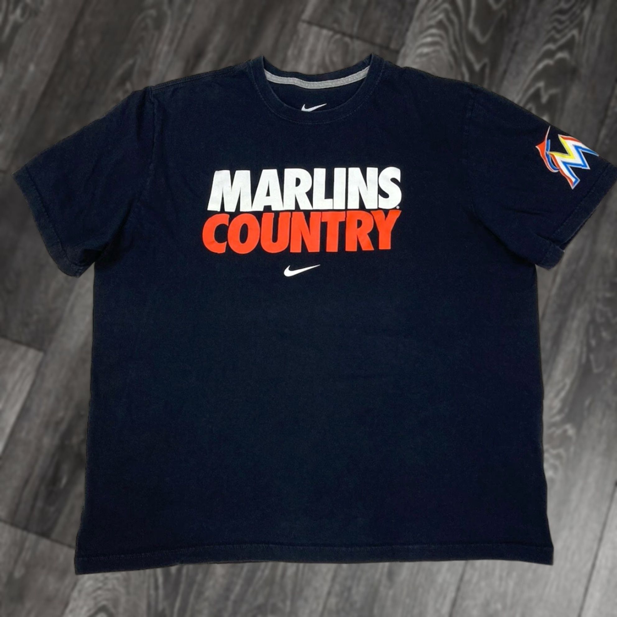 Nike Nike Miami Marlins Graphic T-shirt Men XXL Black Short Sleeve Size US XXL / EU 58 / 5 - 1 Thumbnail