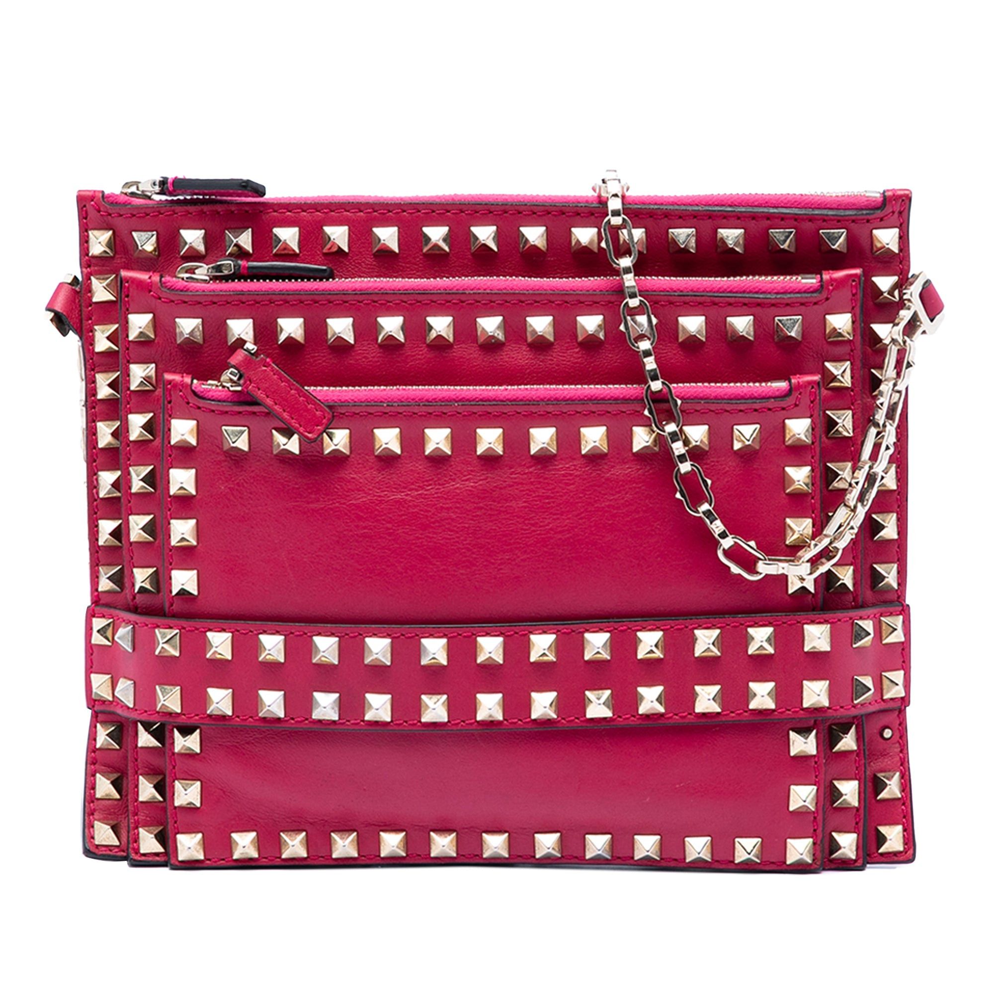 Valentino Leather Rockstud Triple Zip Crossbody Size ONE SIZE - 1 Thumbnail