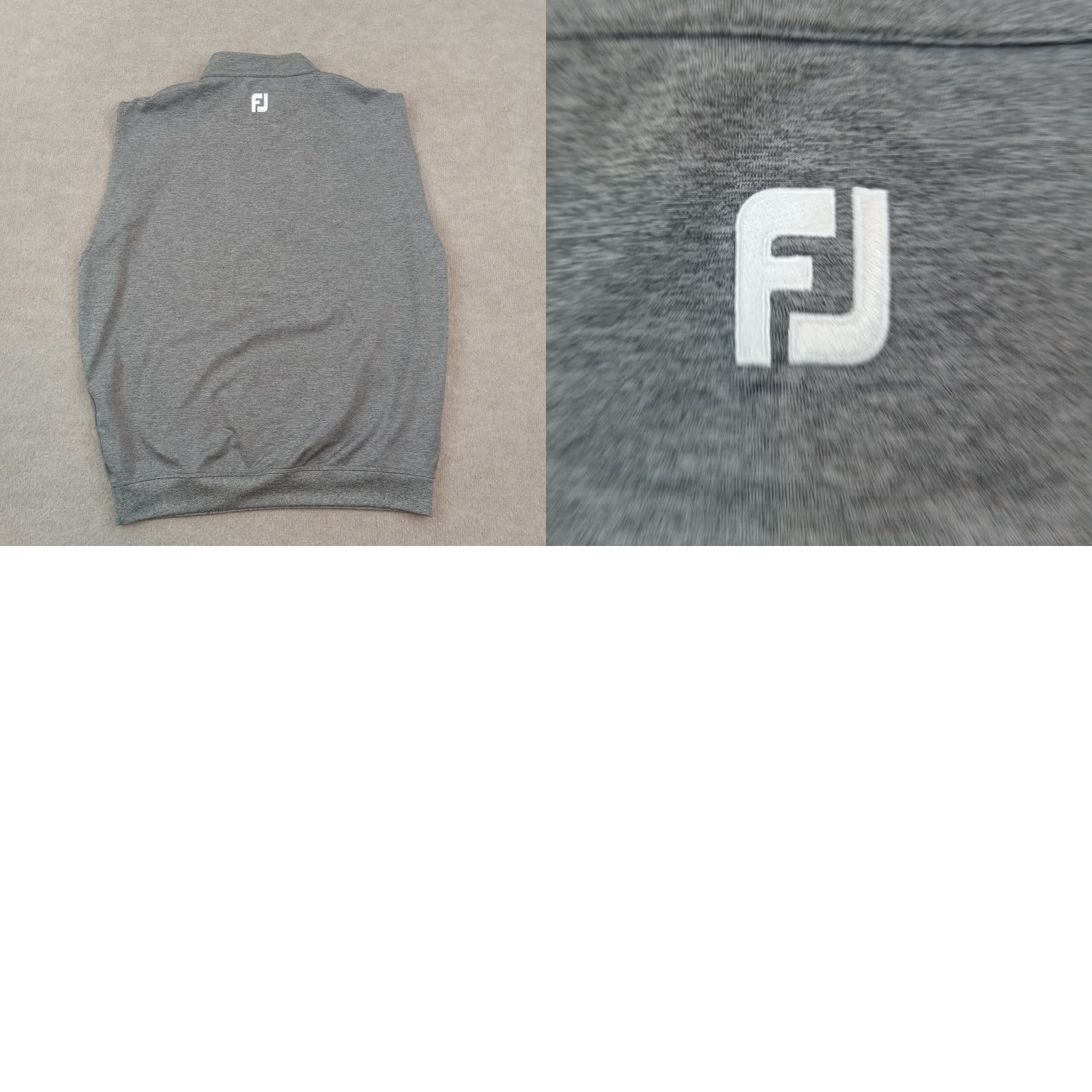 Footjoy FootJoy Mens Golf Vest Large Gray 1/4 Zip Pullover Lightweight Stretch Windbreaker Size US L / EU 52-54 / 3 - 8 Thumbnail
