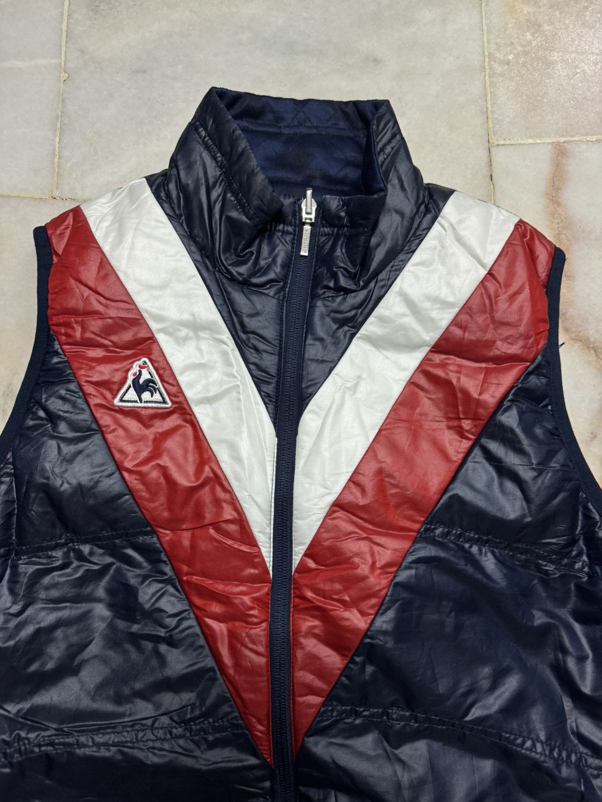 Le Coq Sportif 💥VINTAGE PUFFER VEST REVERSIBLE LE COQ SPORTIF RARE DESIGN Size US S / EU 44-46 / 1 - 3 Thumbnail