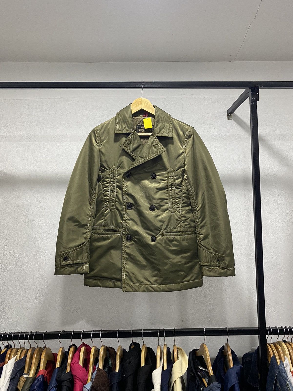 Vintage 291295 Trench Double Breast Military Army Quilted Jacket Size US S / EU 44-46 / 1 - 2 Thumbnail