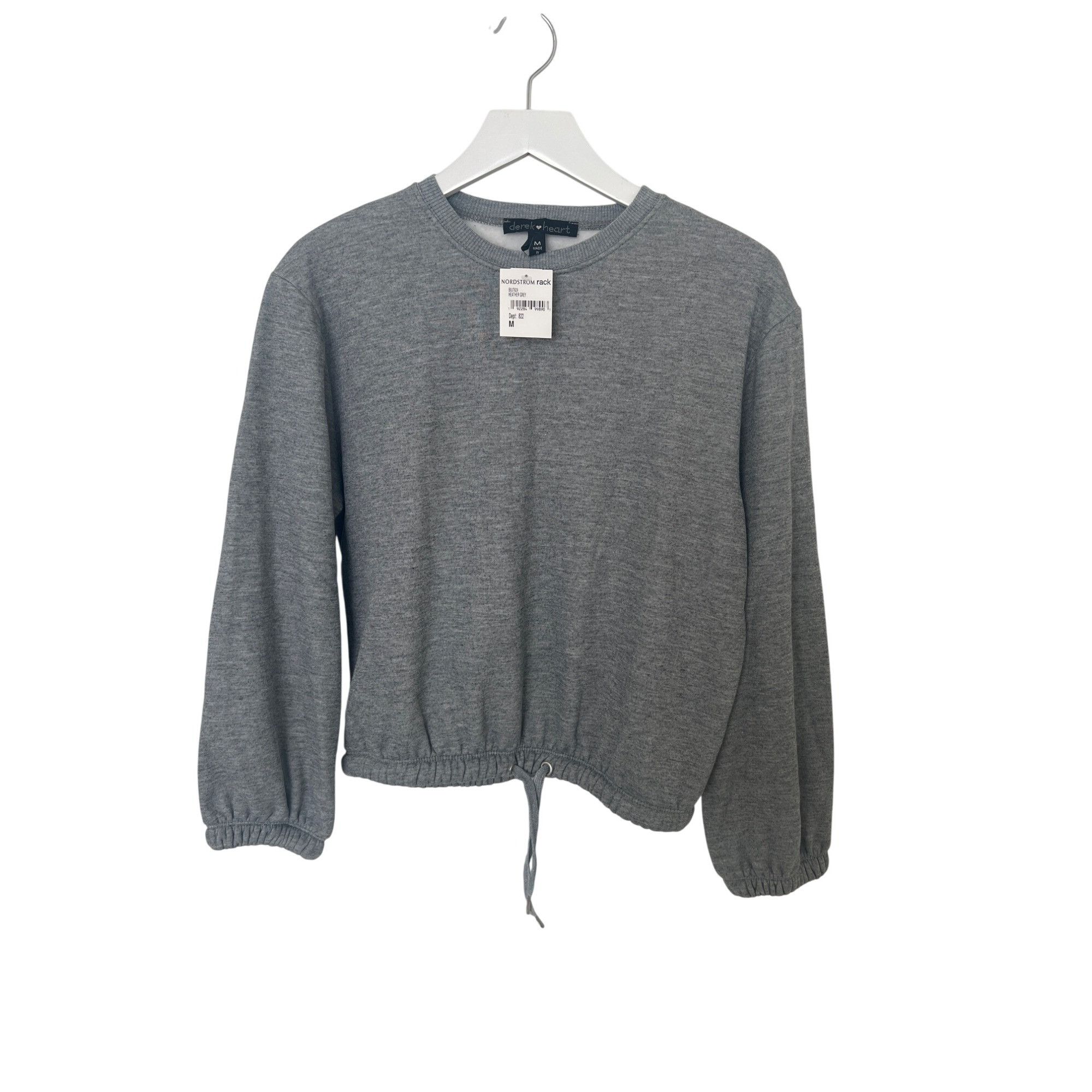 Other Derek Heart Charcoal Heather Grey Drawstring Sweatshirt Size M / US 6-8 / IT 42-44 - 1 Thumbnail