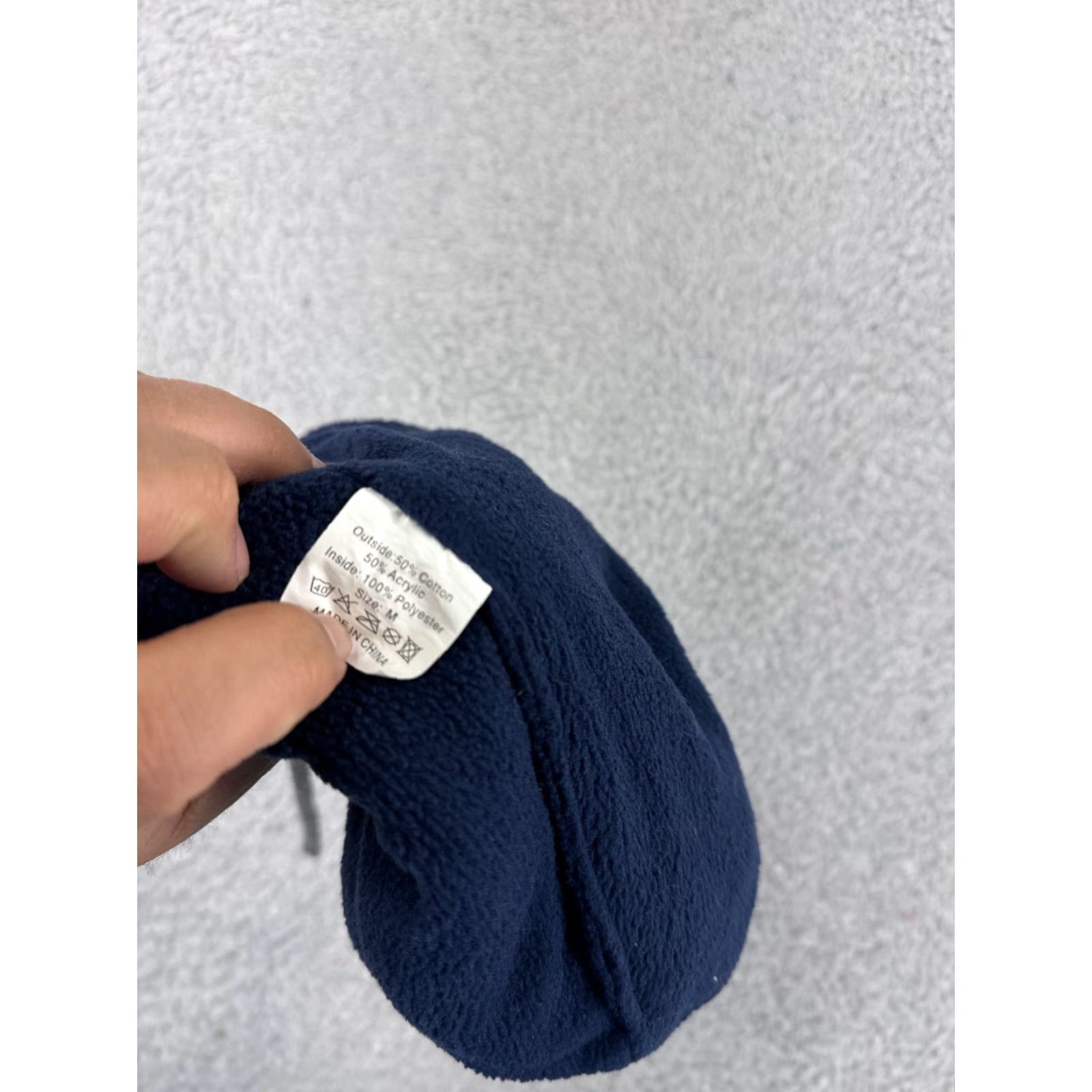 Vintage Unbranded Beanie Knit Hat/Cap One Size Gray Blue Stars Pom Cotton Blend Polyester Knit Men Winter Fall Spring Summer Size ONE SIZE - 5 Thumbnail