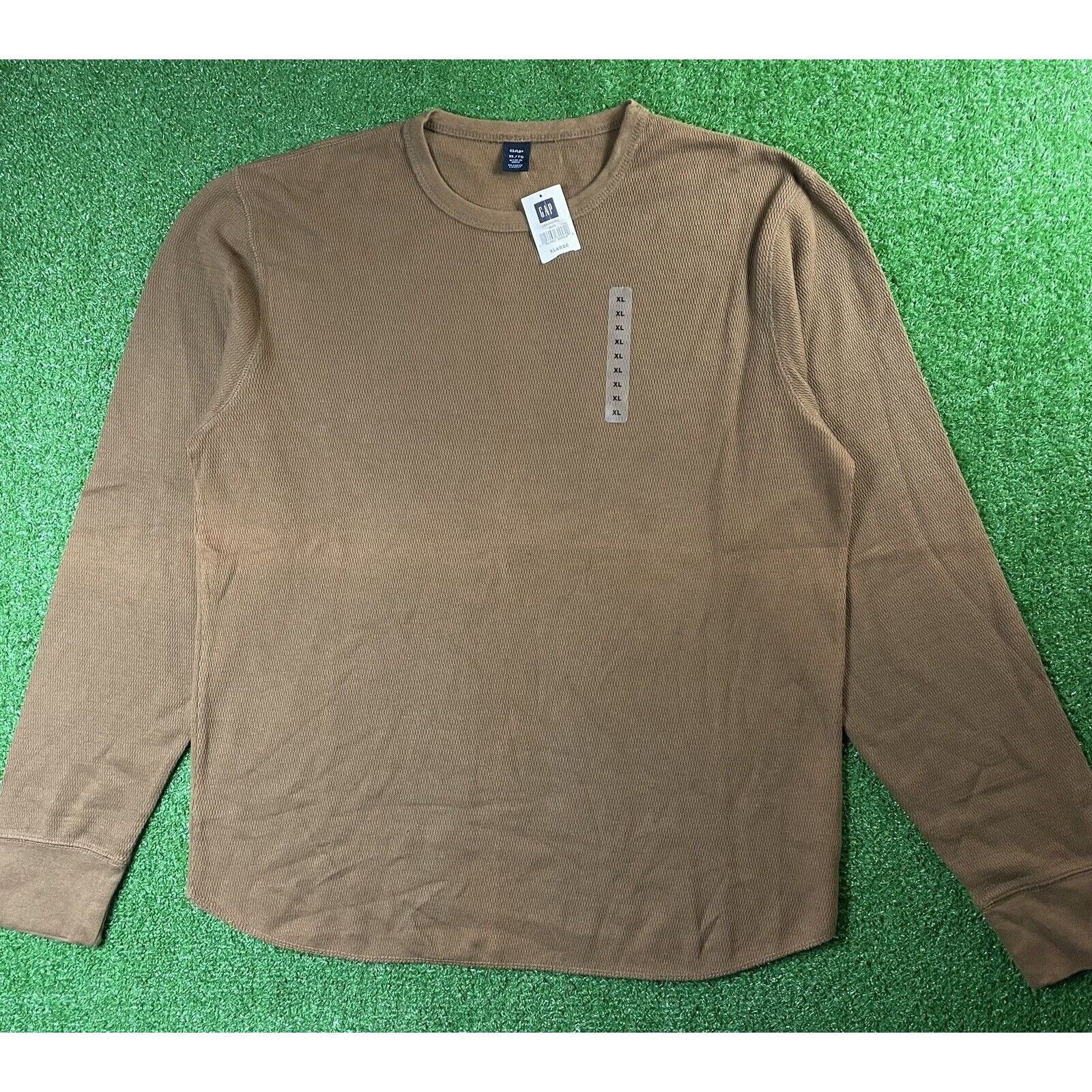 Gap NWT Vintage 90s Y2K GAP XL Thermal Earth Tone Brown Shirt Size US XL / EU 56 / 4 - 3 Thumbnail