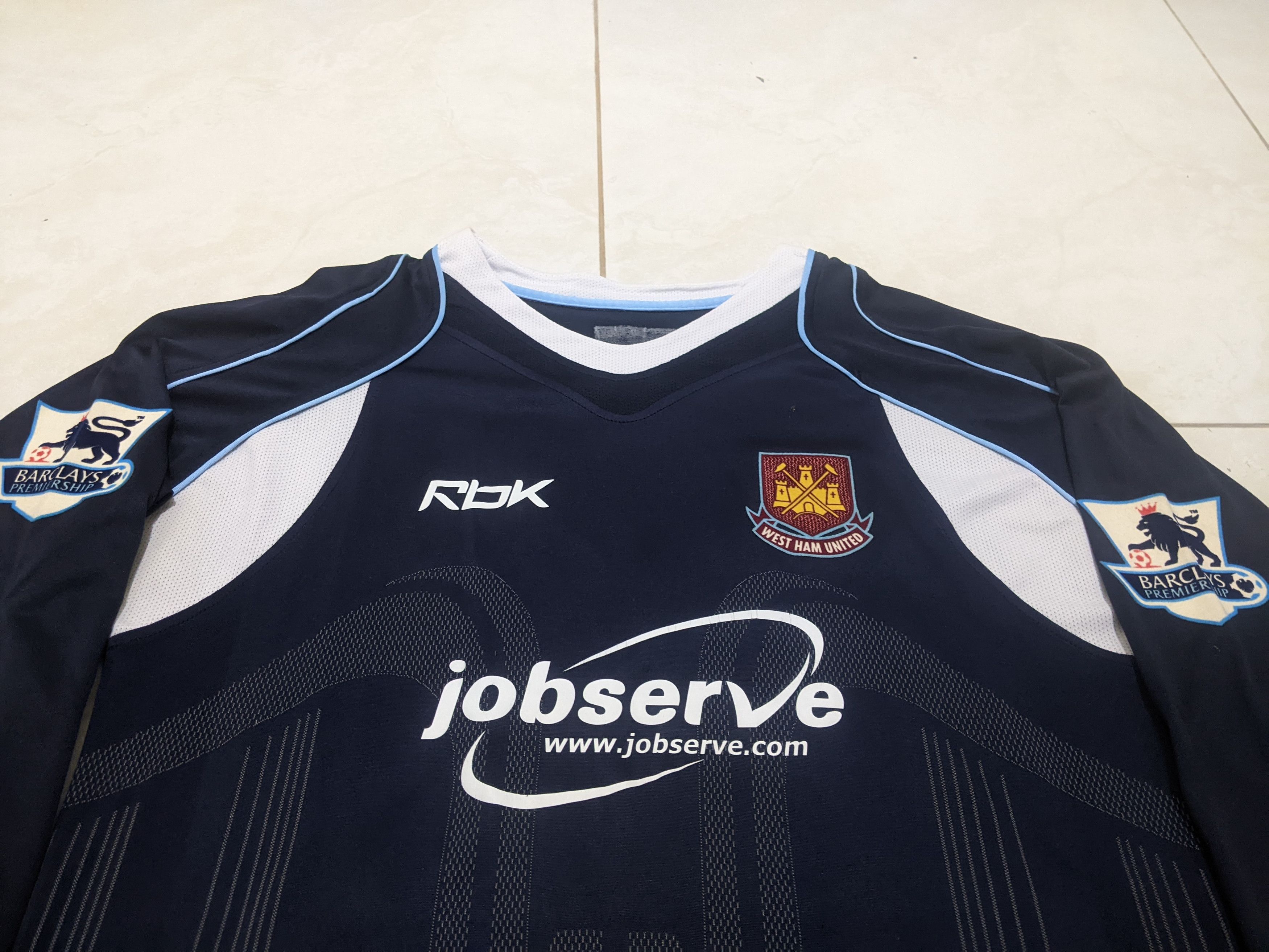 Reebok West ham 2006-07 away Tevez Jersey football shirt Size US M / EU 48-50 / 2 - 4 Thumbnail