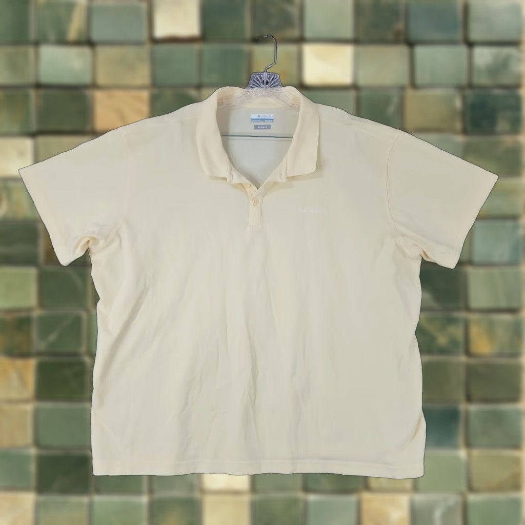 Vintage Columbia Polo Shirt Mens Yellow 2XL Short Sleeve Active Fit Size US XXL / EU 58 / 5 - 1 Thumbnail