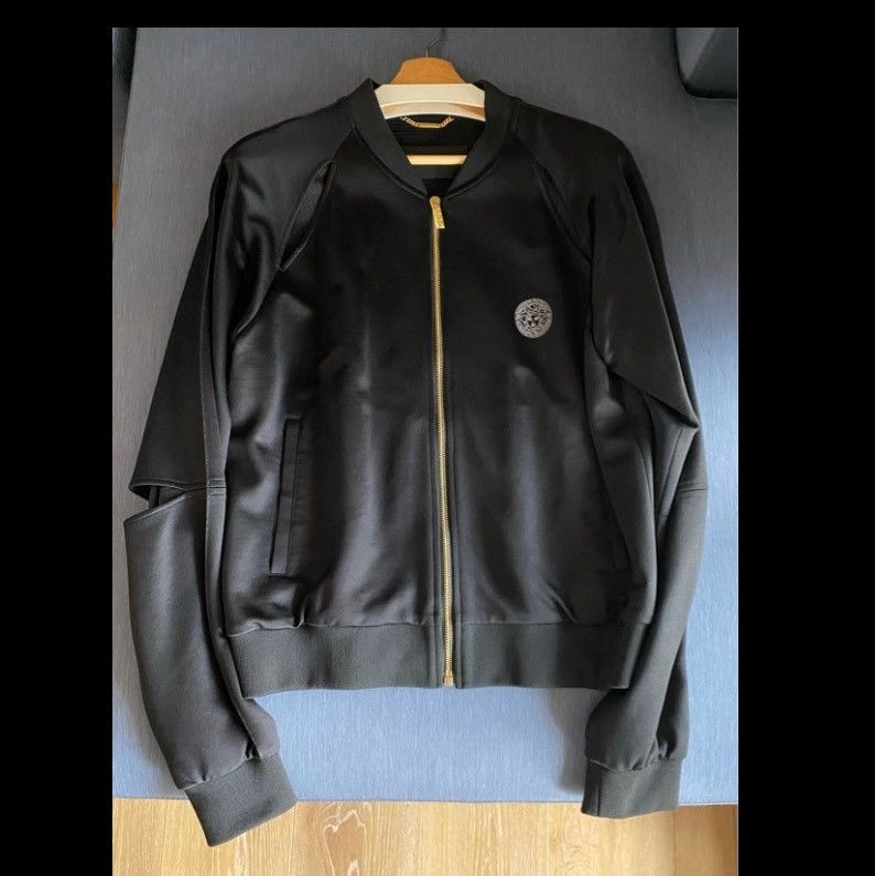 Versace Versace black embroidered Medusa satin bomber jacket Size US M / EU 48-50 / 2 - 1 Thumbnail