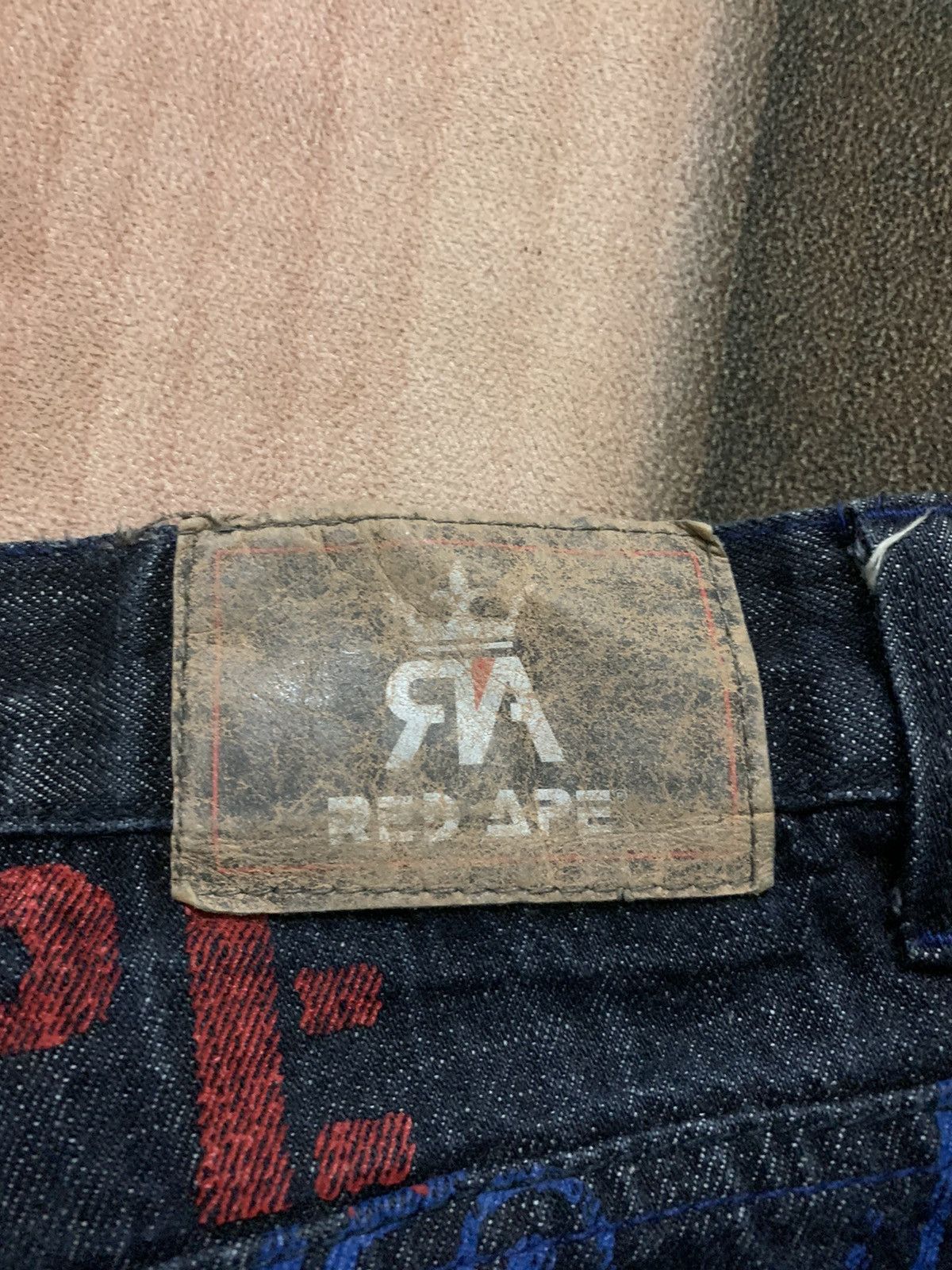 Affliction × JNCO CRAZY BAGGY red ape jeans with sick backhit Size US 36 / EU 52 - 12 Thumbnail