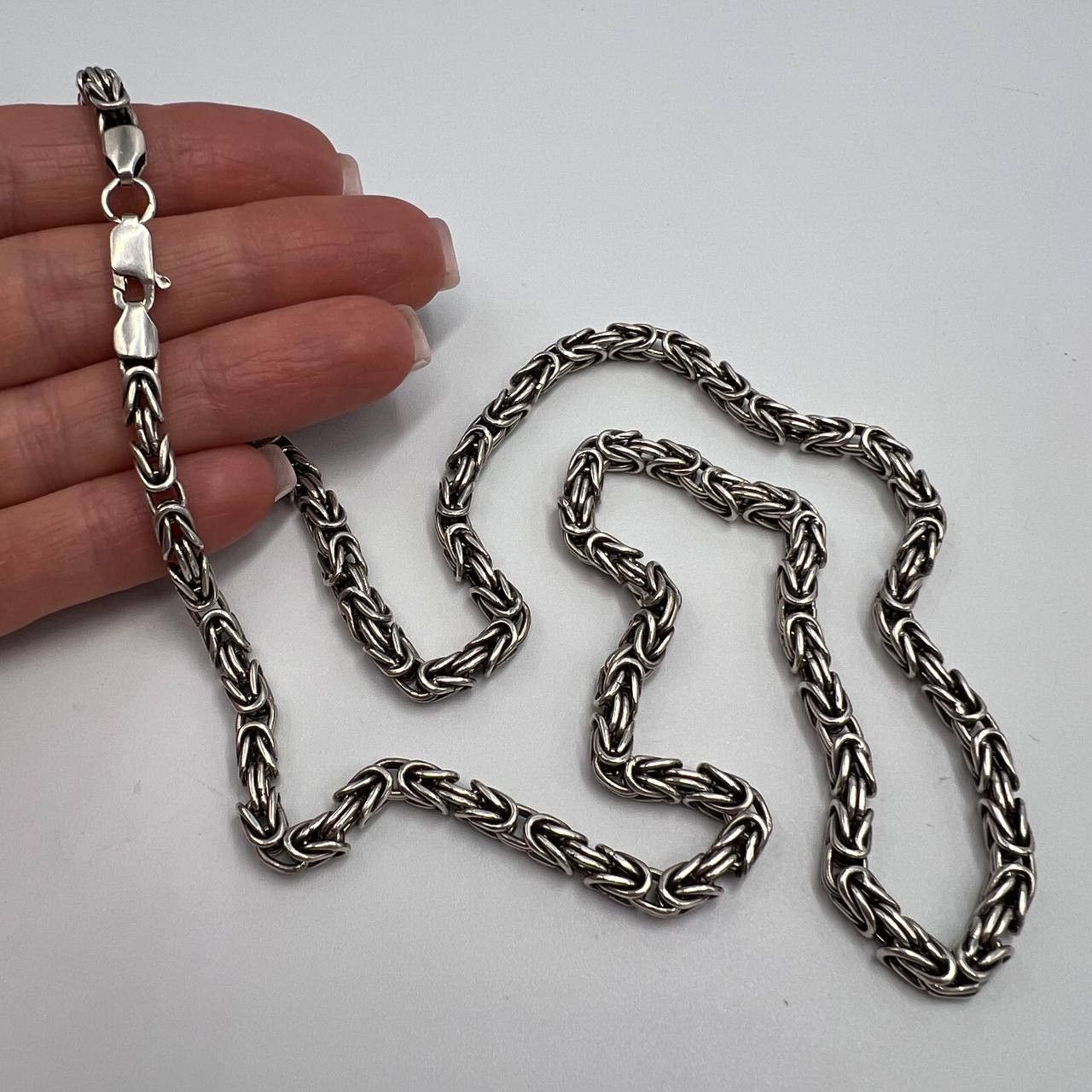 Sterling Silver Large Vintage Sterling Silver 925 Men's Jewelry Chain 51 gr Size ONE SIZE - 2 Thumbnail