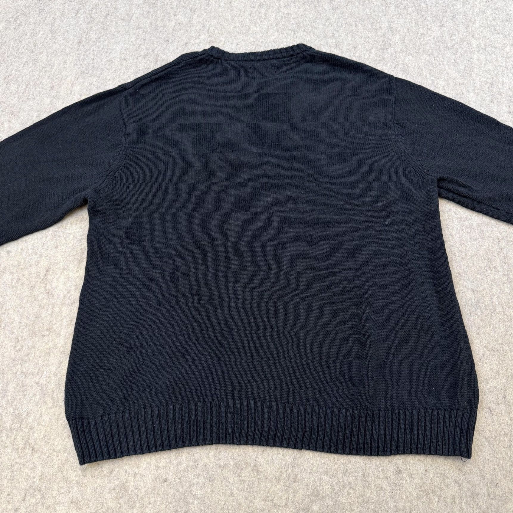 Chaps Chaps Sweater Mens XL Navy Bear Tree Fair Isle Cotton Crewneck Pullover Size US XL / EU 56 / 4 - 6 Thumbnail