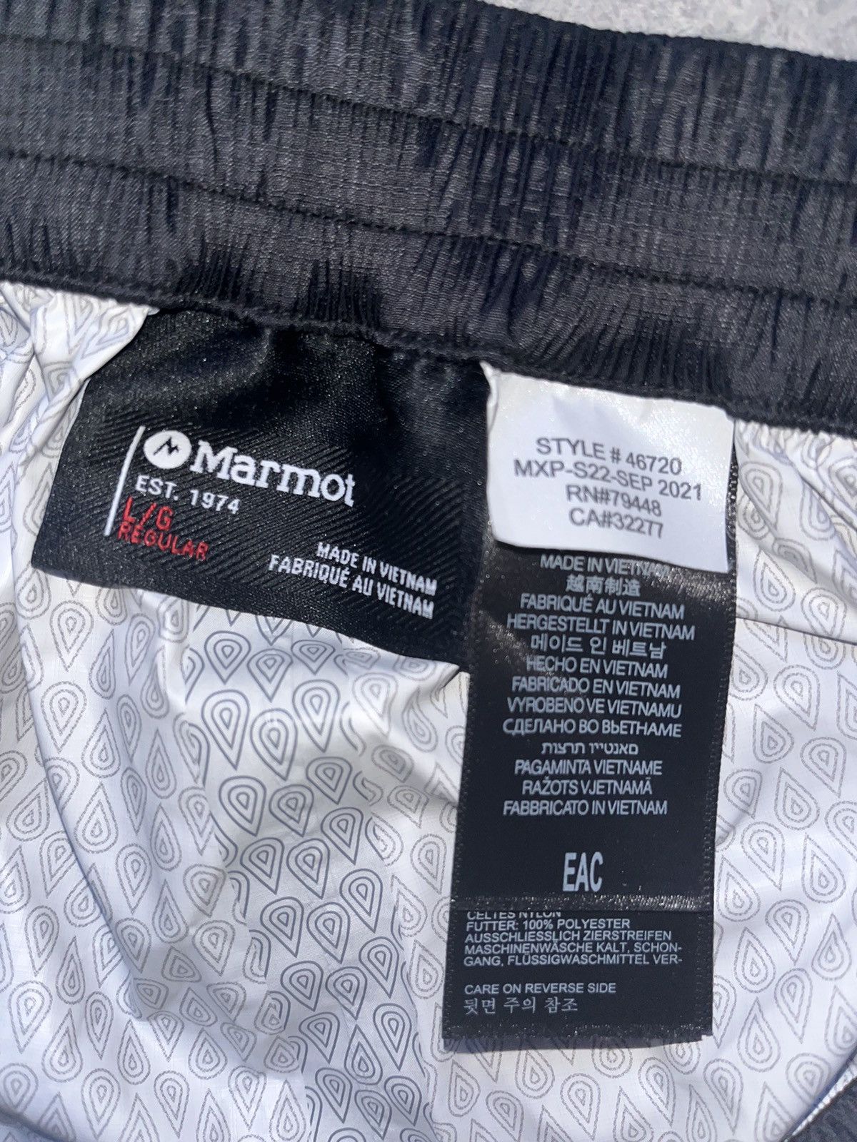 Marmot Marmot Waterproof Shell Pants – Size L/XL (adjustable) Size US 33 - 4 Thumbnail