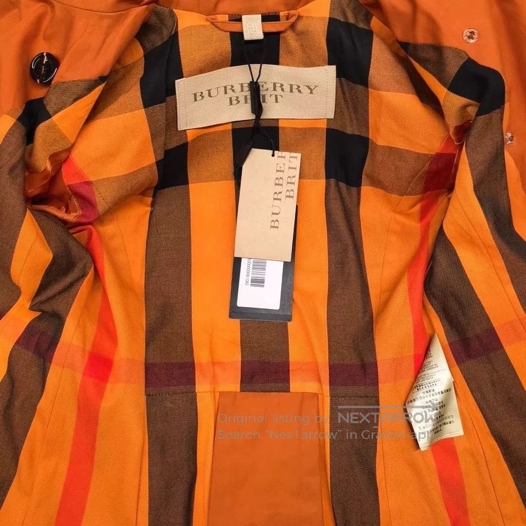 Burberry Burberry Orange Short Trench Coat. Size XS / US 0-2 / IT 36-38 - 3 Thumbnail
