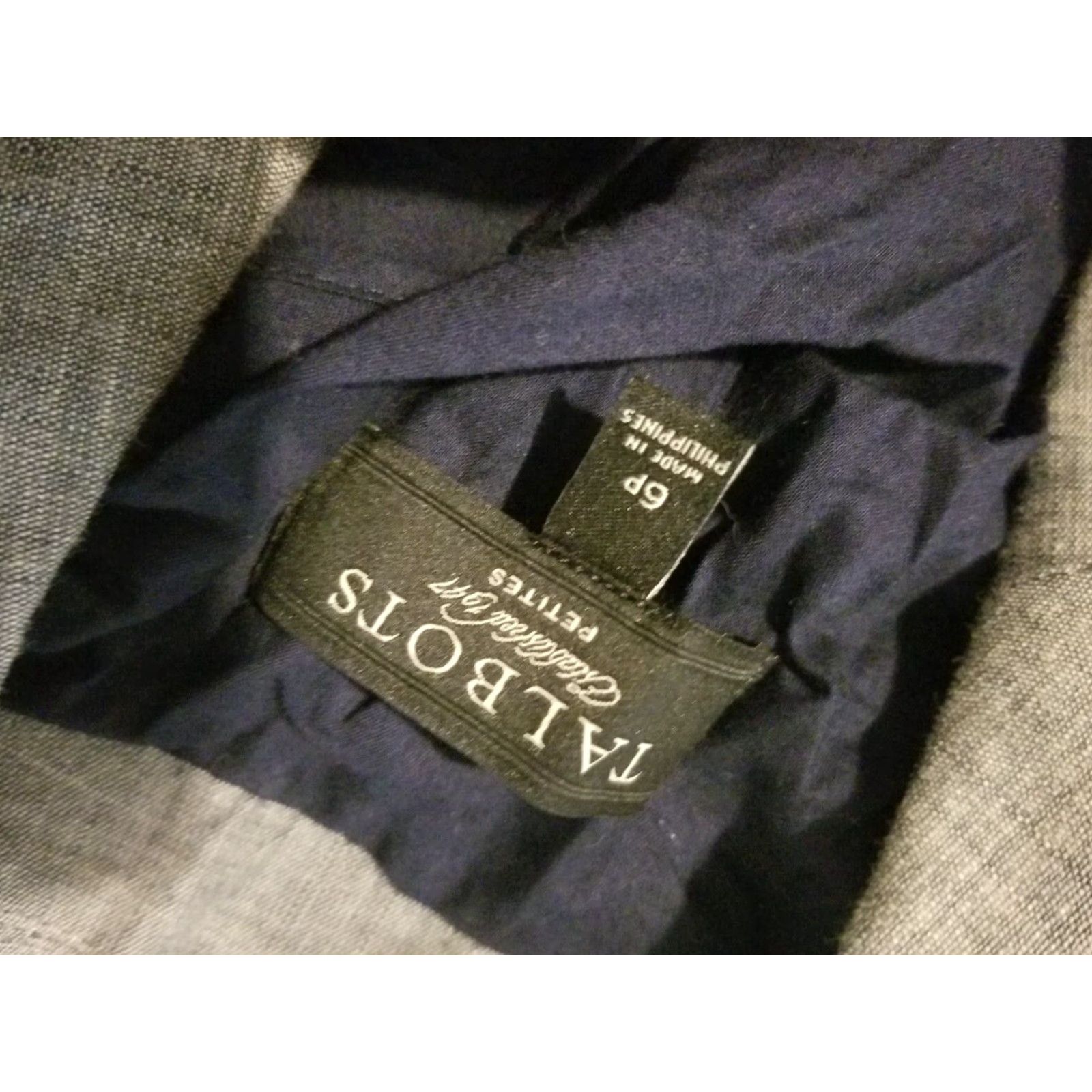 Talbots Womens Talbots Jacket 6P Petite Gray Gray Cotton Blazer Jacket Blazer Womens 6P Petite Talbots Gray Cotton Blazer Size M / US 6-8 / IT 42-44 - 7 Thumbnail