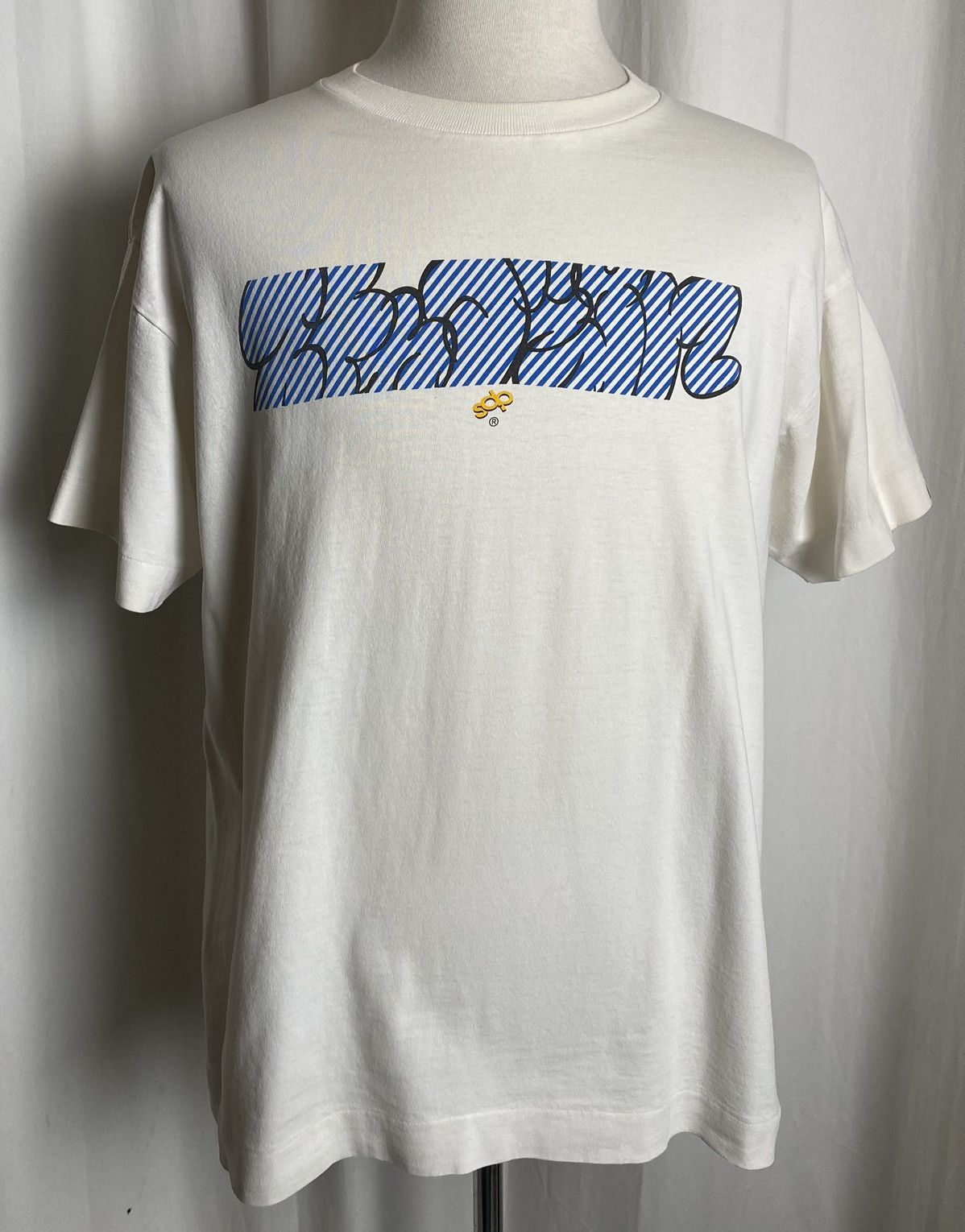 image of 2000 Bape X Sdp Graffiti Tee in White, Men's (Size XL)