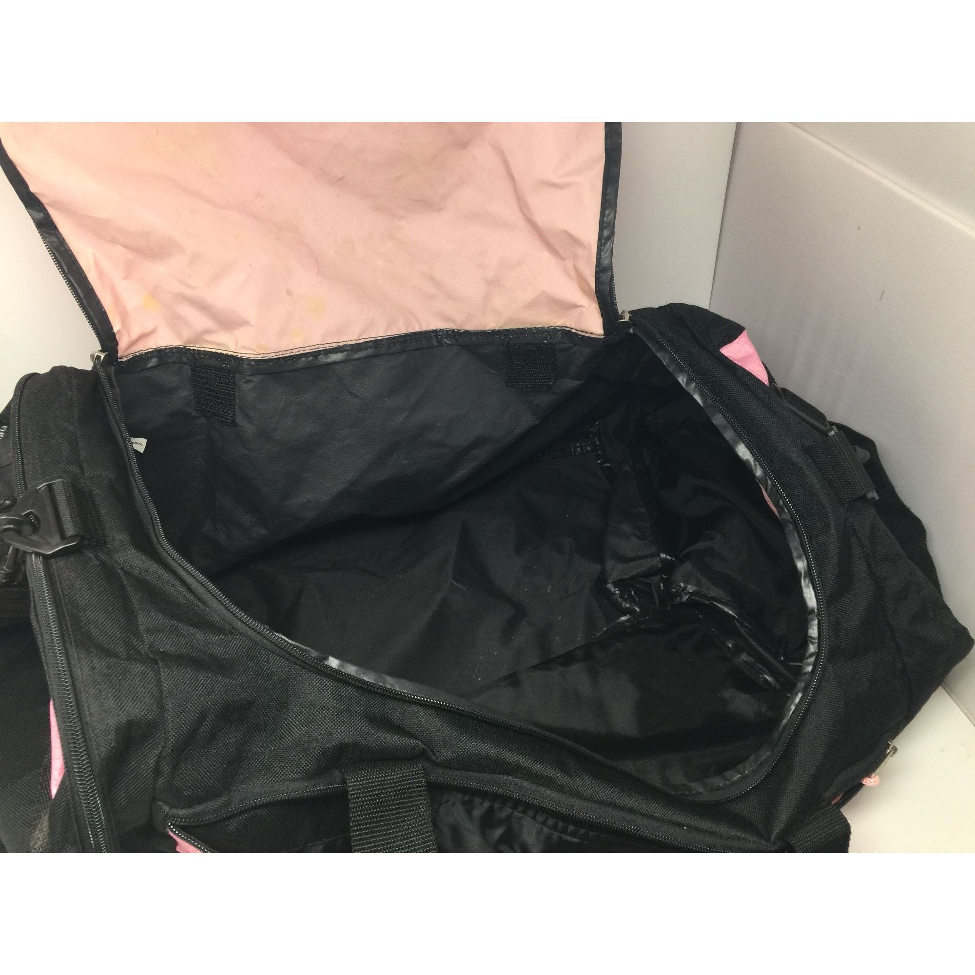 Starter Starter Pink and Black Zippered Duffle Bag With Handles and Size ONE SIZE - 14 Thumbnail