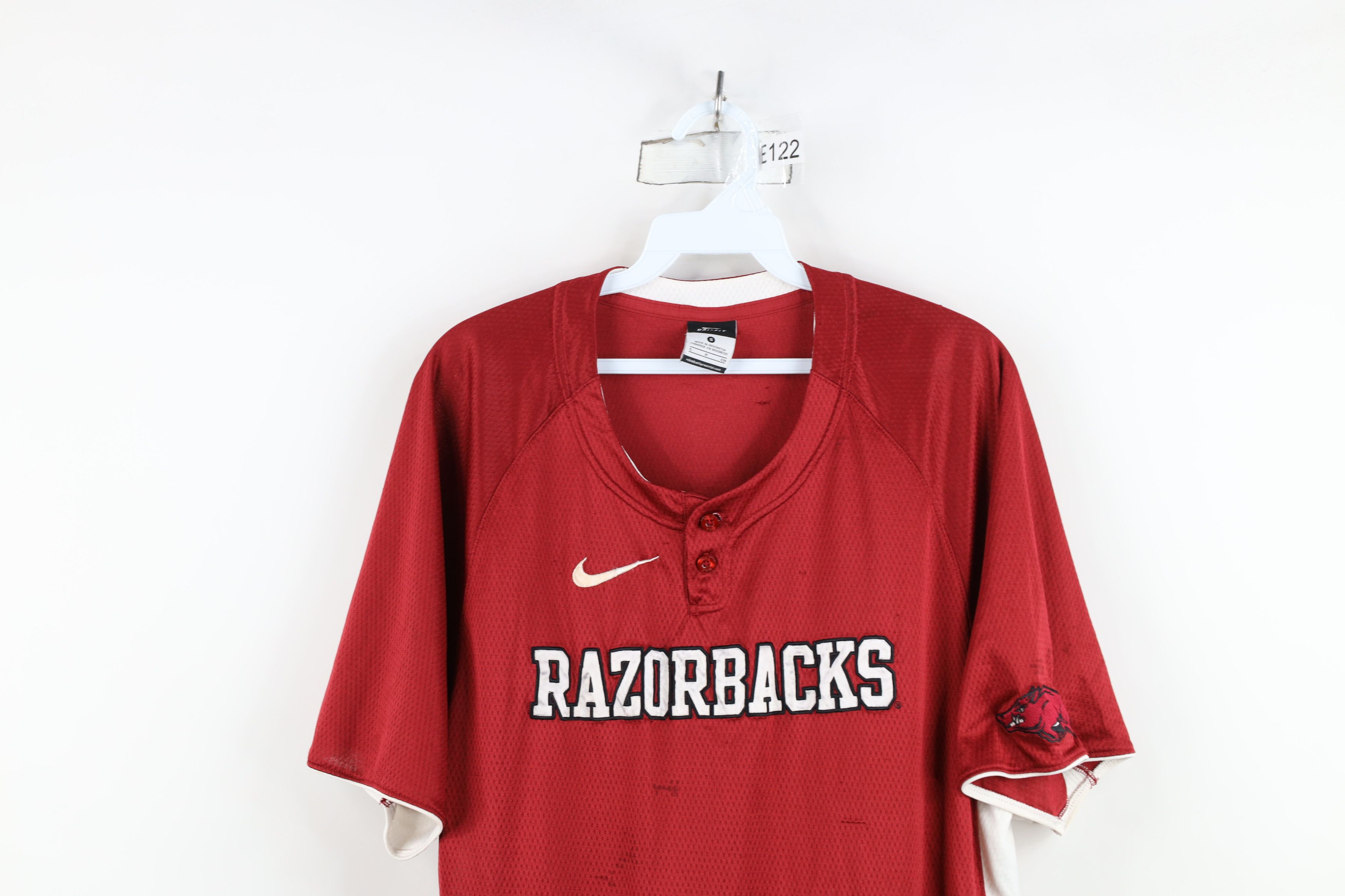 Nike Nike University of Arkansas Baseball Jersey Henley Shirt Size US S / EU 44-46 / 1 - 2 Thumbnail