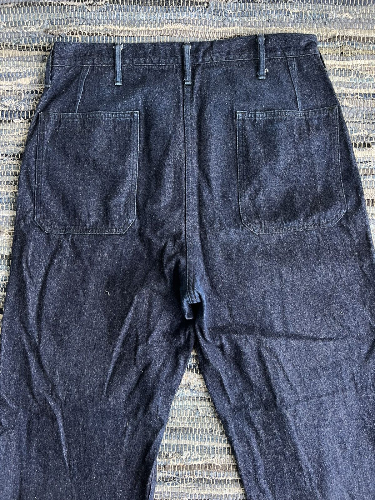 Momotaro Jeans Vintage USN Fatigue Indigo Selvaged Denim Baker Pants Jeans Size US 33 - 4 Thumbnail
