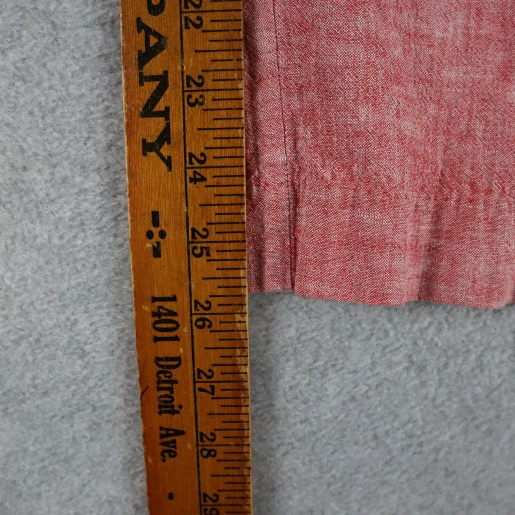 Vintage 7th Avenue NY & Co Pants Womens 14 Linen Blend Chino Slacks Flat Front Red Size 36" / US 14 / IT 50 - 6 Thumbnail
