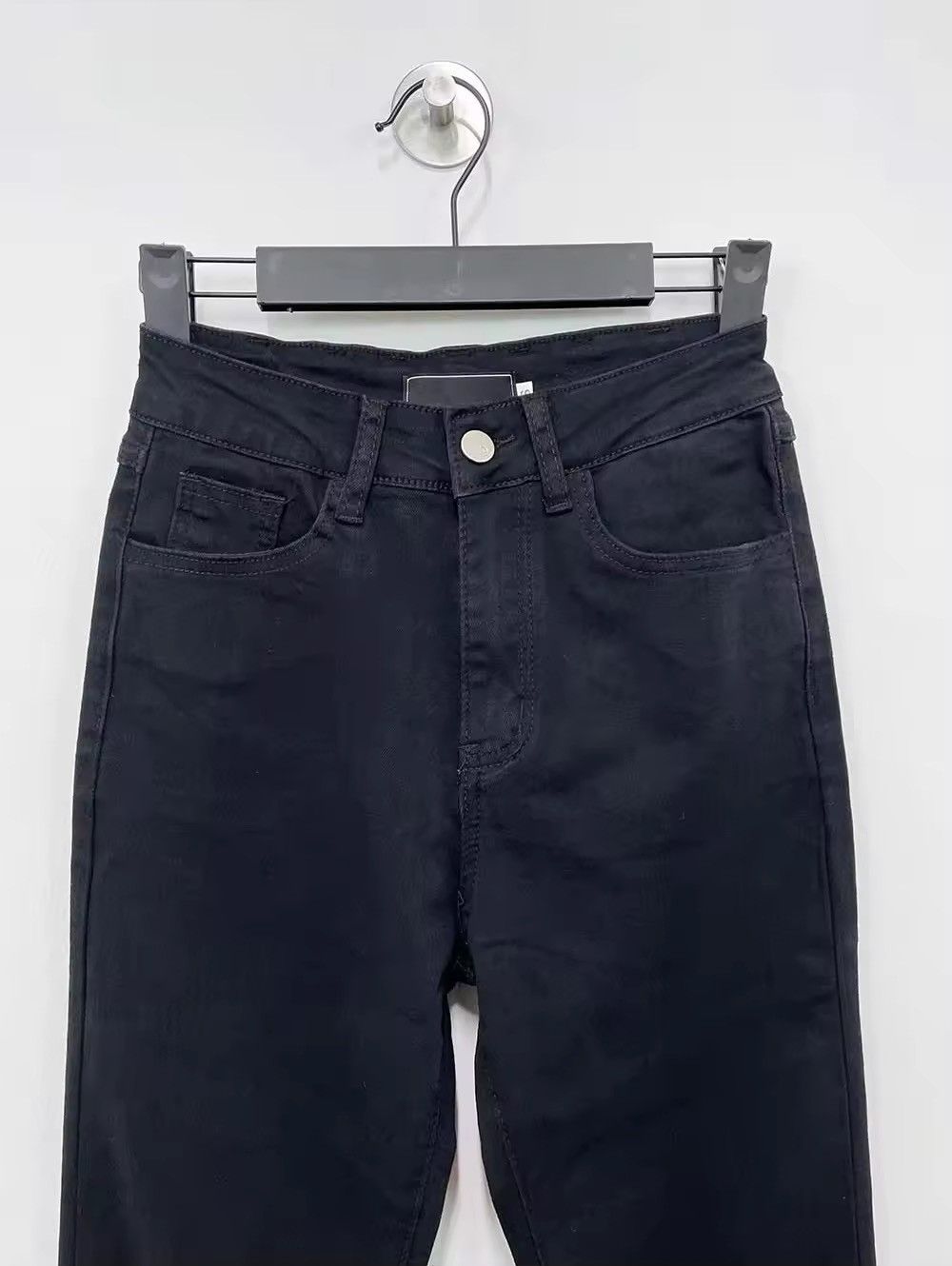 Jean Black Ruched Flare Stretch Bootcut Jeans Size 26" / US 2 / IT 38 - 7 Thumbnail