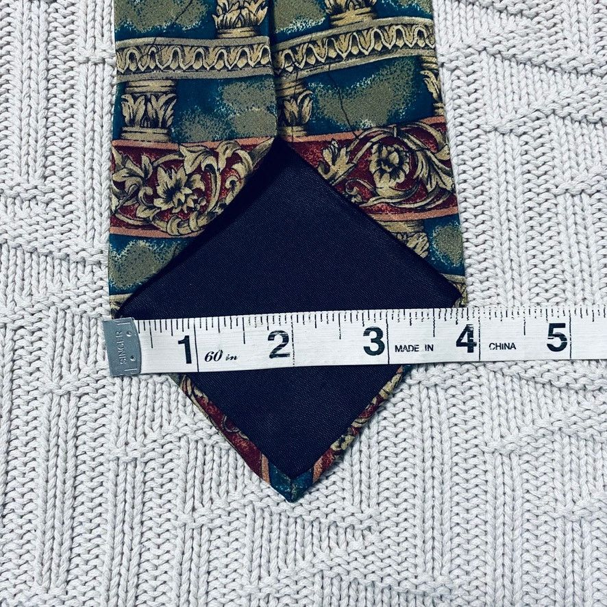 Other Vintage Met green patterned silk tie Size ONE SIZE - 5 Thumbnail