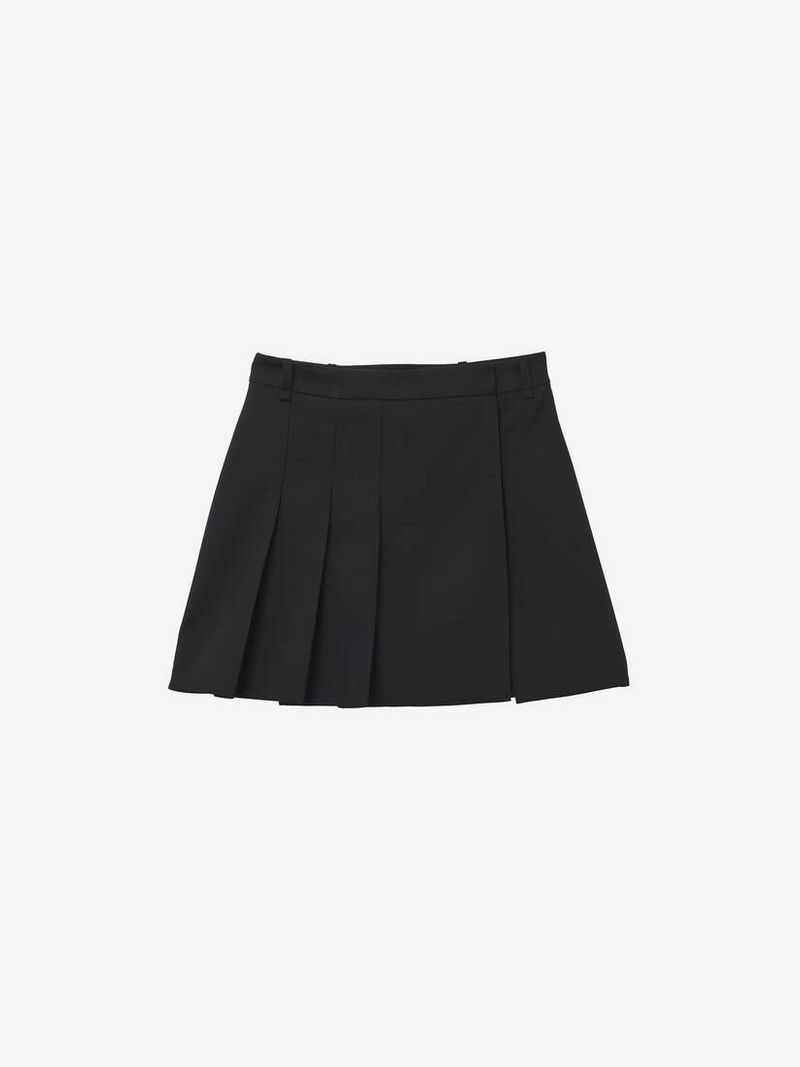 Alexander McQueen o1srvl11e0326 Pleated Mini Skirt in Black Size 26" / US 2 / IT 38 - 1 Thumbnail