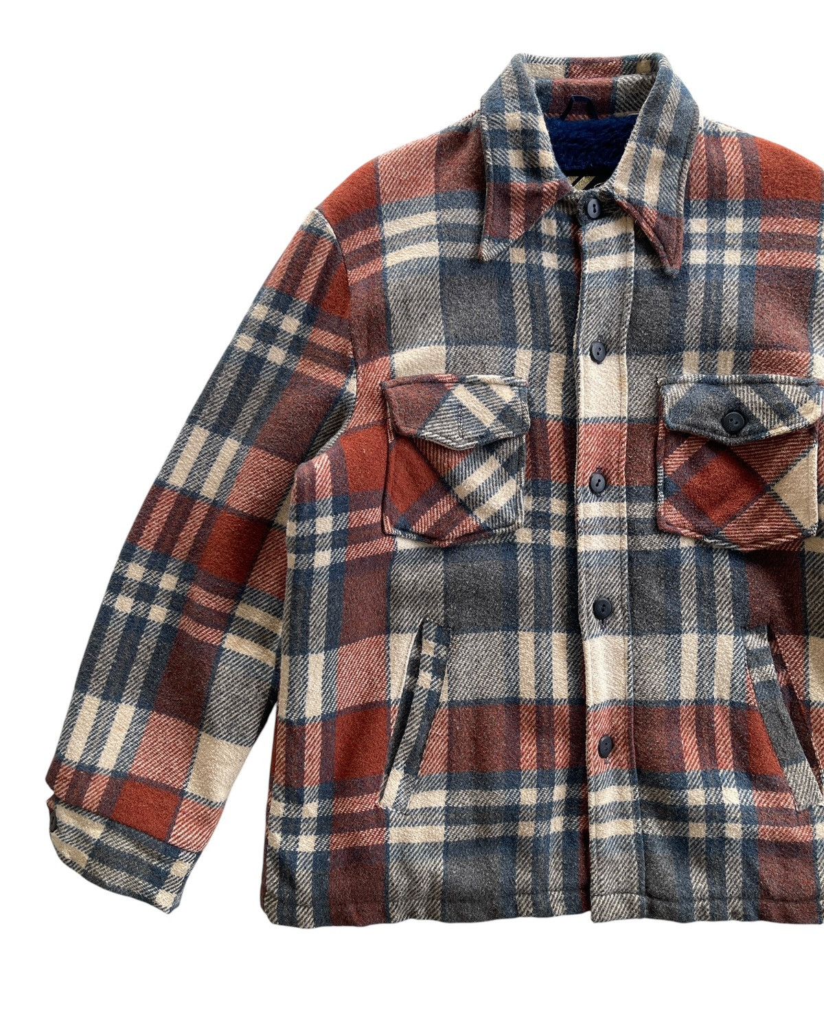 Sears 70s Sears Wool Plaid Sherpa Lining Jacket Size US M / EU 48-50 / 2 - 5 Thumbnail