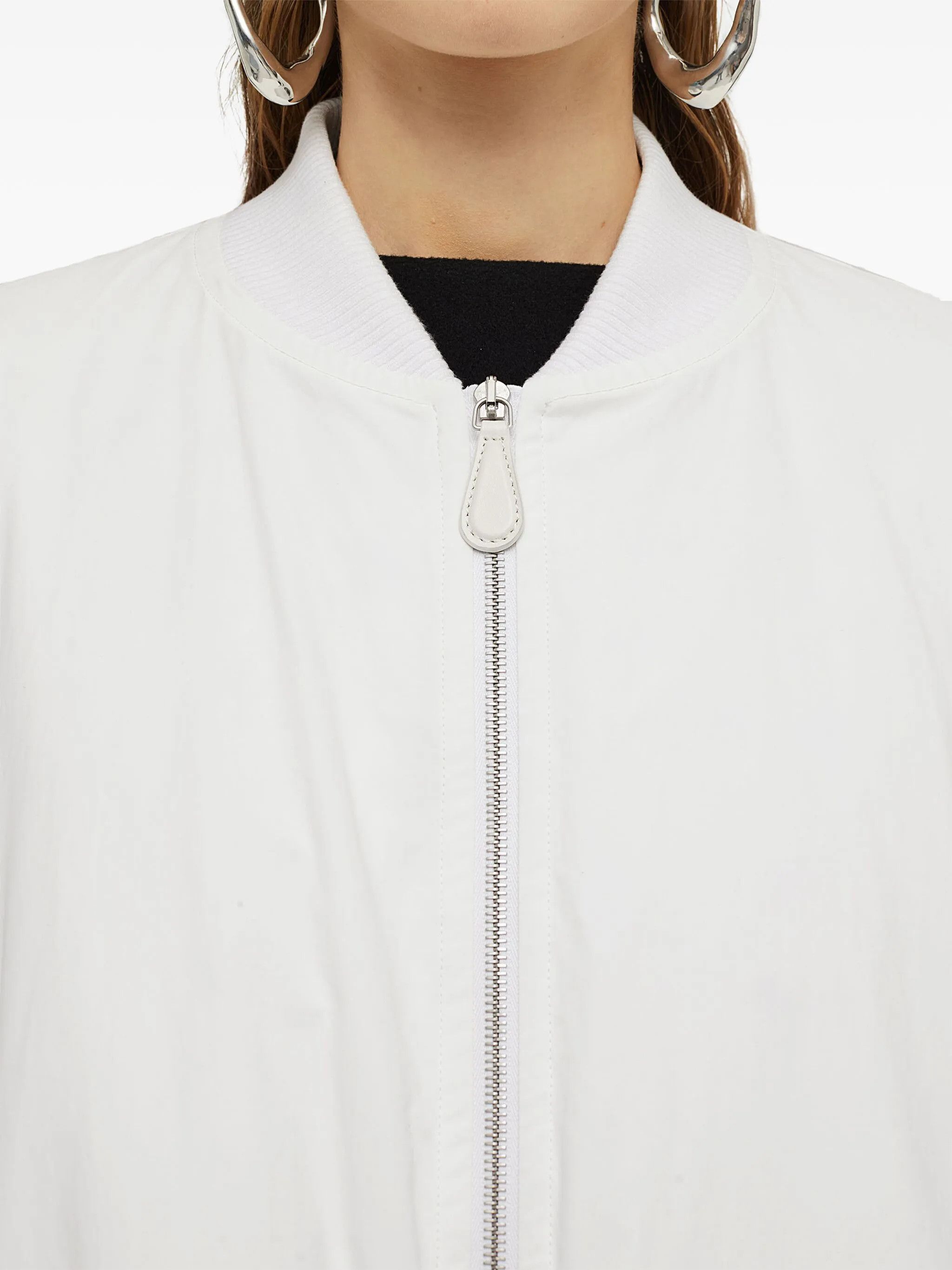 Jil Sander o1w1db10825 Zip Up Jacket in White Size XL / US 12-14 / IT 48-50 - 4 Thumbnail