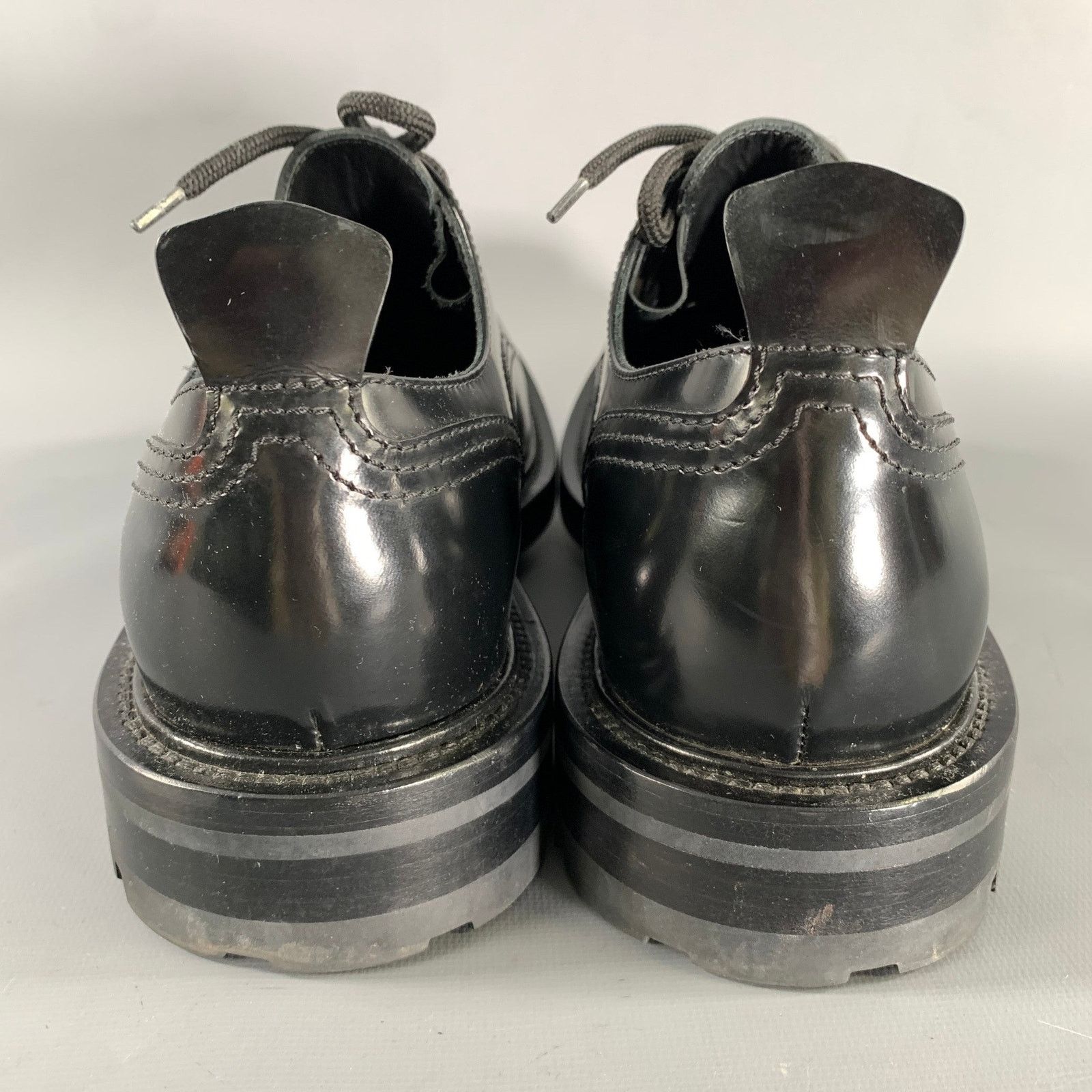 Alexander McQueen ALEXANDER MCQUEEN Size 10 Black Leather Lace Up Shoes Size US 10 / EU 43 - 3 Thumbnail