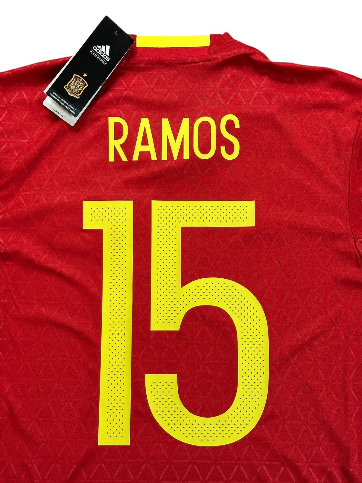 Adidas Spain 2016 Sergio Ramos Home Jersey Size US S / EU 44-46 / 1 - 4 Thumbnail