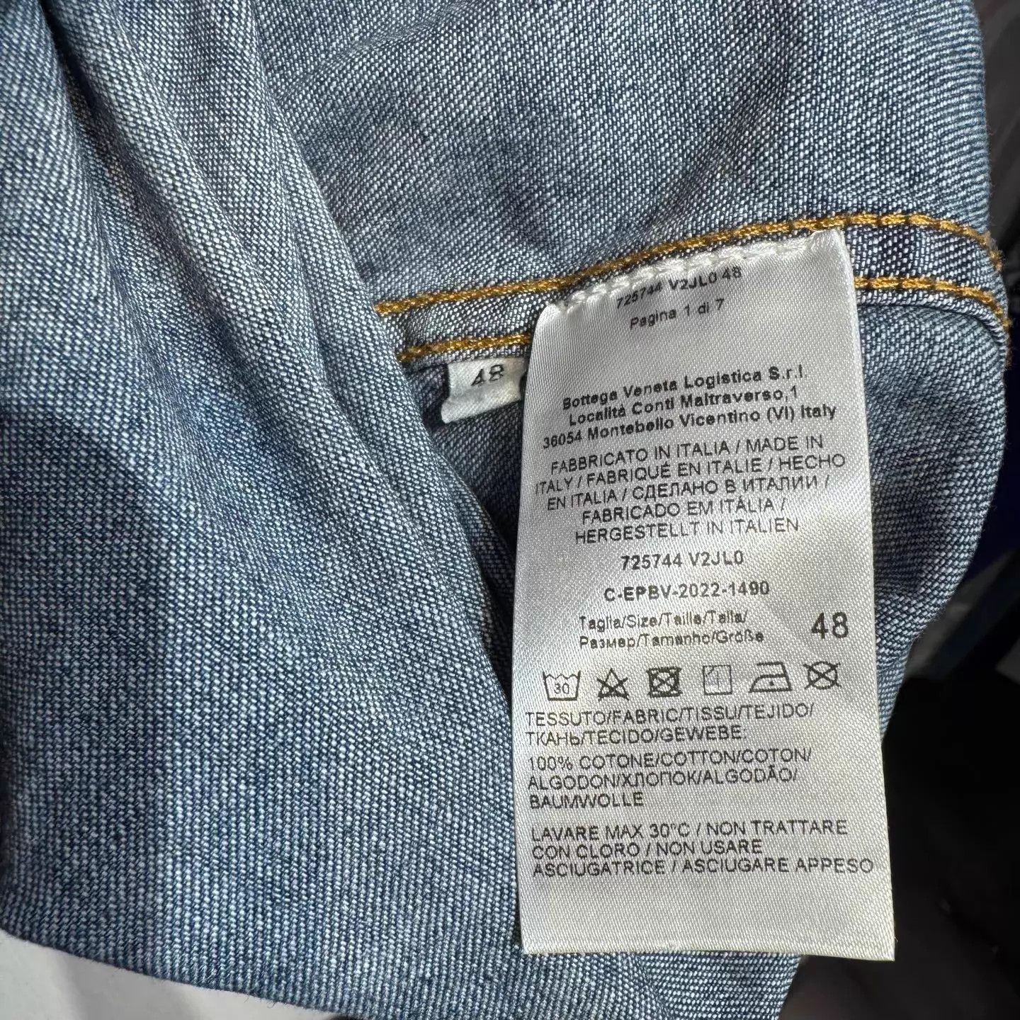 Bottega Veneta Bottega Veneta Washed Blue Denim Shirt 48 99 New Size US M / EU 48-50 / 2 - 6 Thumbnail