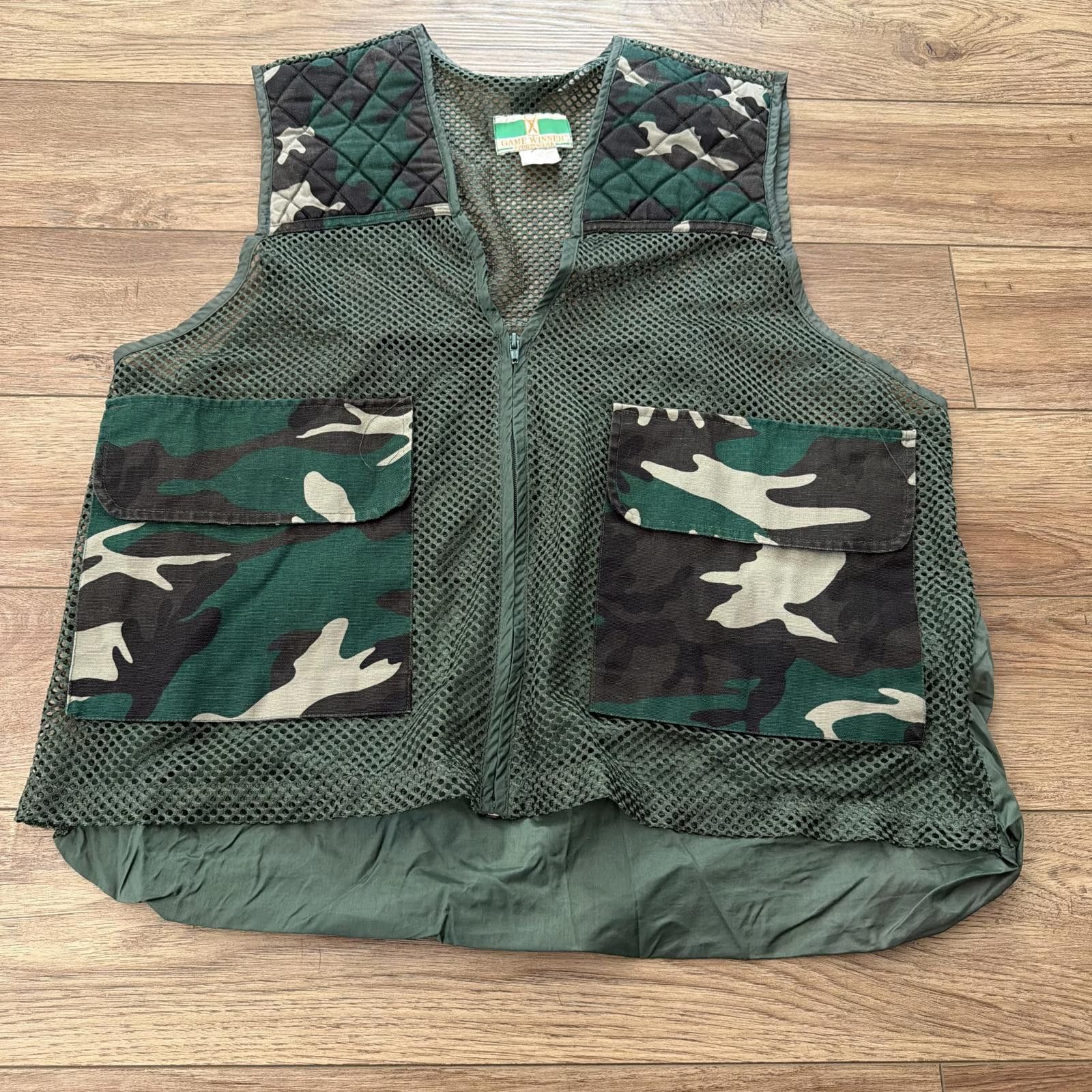 Other Vintage Game Winner Sportswear Camo Hunting Fishing Vest 90s Size US XL / EU 56 / 4 - 1 Thumbnail