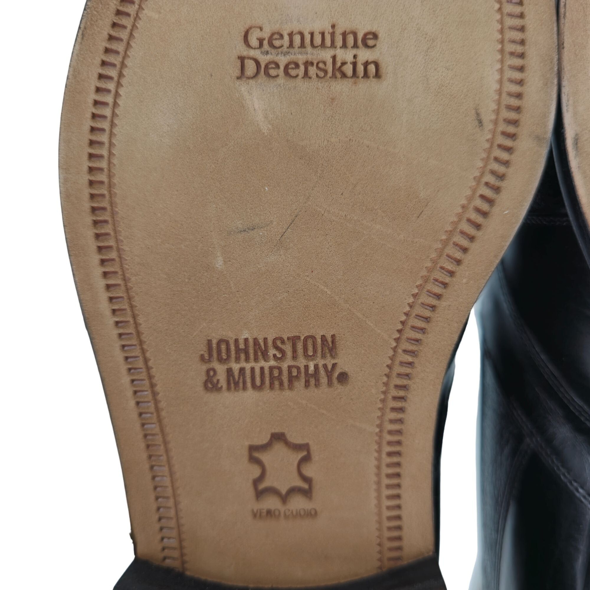Johnston & Murphy NEW Johnston & Murphy Men's size 9.5W Black Deerskin Leather Size US 9.5 / EU 42-43 - 16 Thumbnail