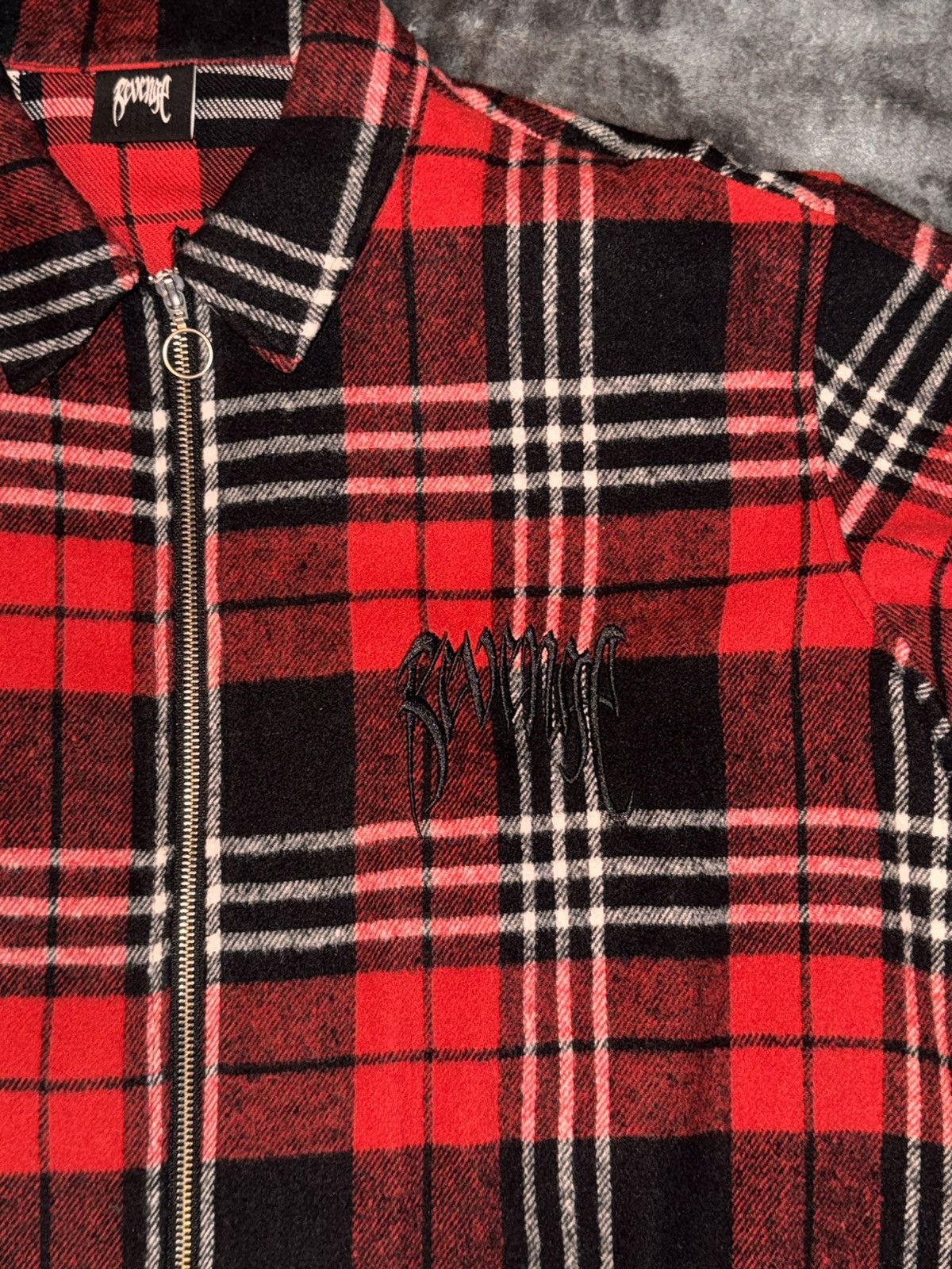 Revenge Revenge Plaid Flannel Zip Up Size US M / EU 48-50 / 2 - 2 Thumbnail