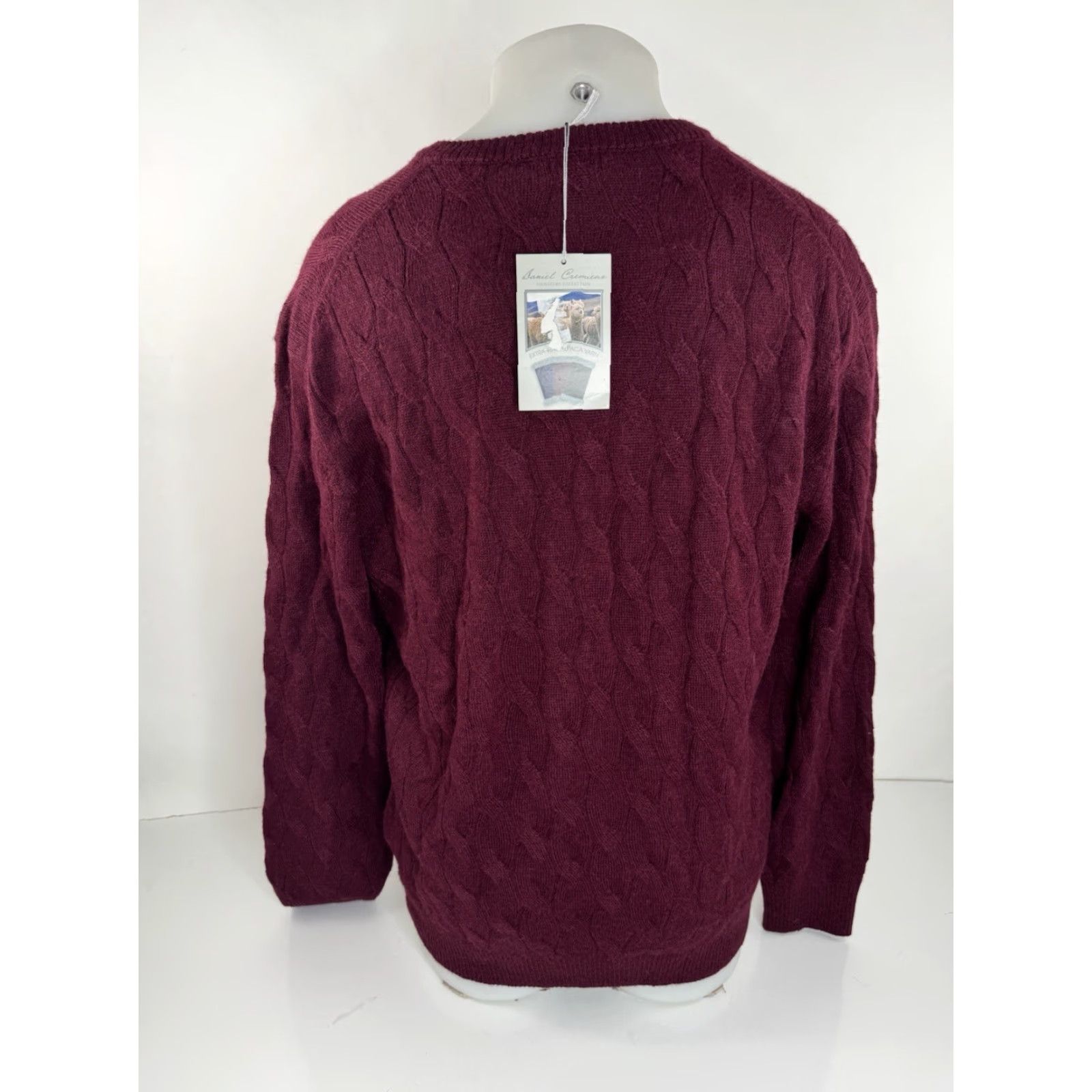 Cremieux DANIEL CREMIEUX Sweater MEN L Maroon Pullover - Alpaca - New w TAG - ZZ 6.5 Size US L / EU 52-54 / 3 - 3 Thumbnail