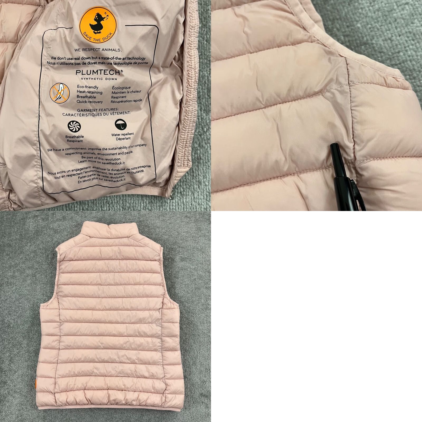 Save The Duck Save The Duck Plumtech Vest Womens Size 3 Large Blush Pink Puffer Coat Full Zip Size L / US 10 / IT 46 - 8 Thumbnail