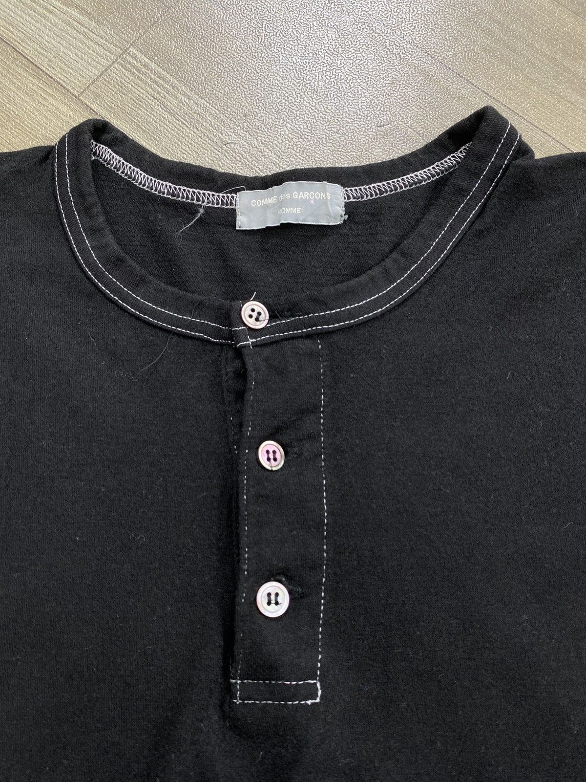 Comme des Garcons Homme AD1998 Comme Des Garcons Homme Button Long Sleeve Tee CDG Size US M / EU 48-50 / 2 - 3 Thumbnail